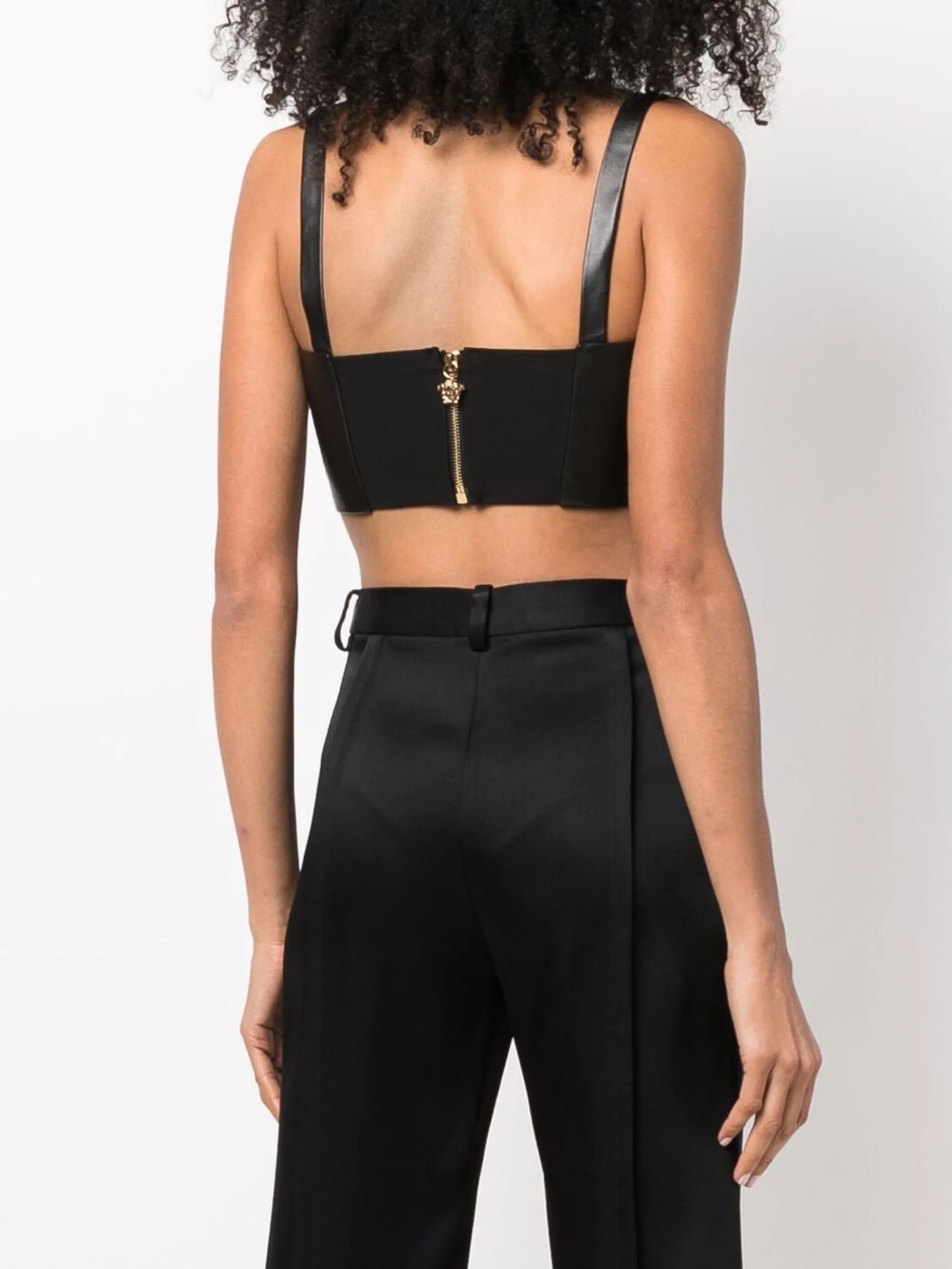 Medusa-plaque bustier top