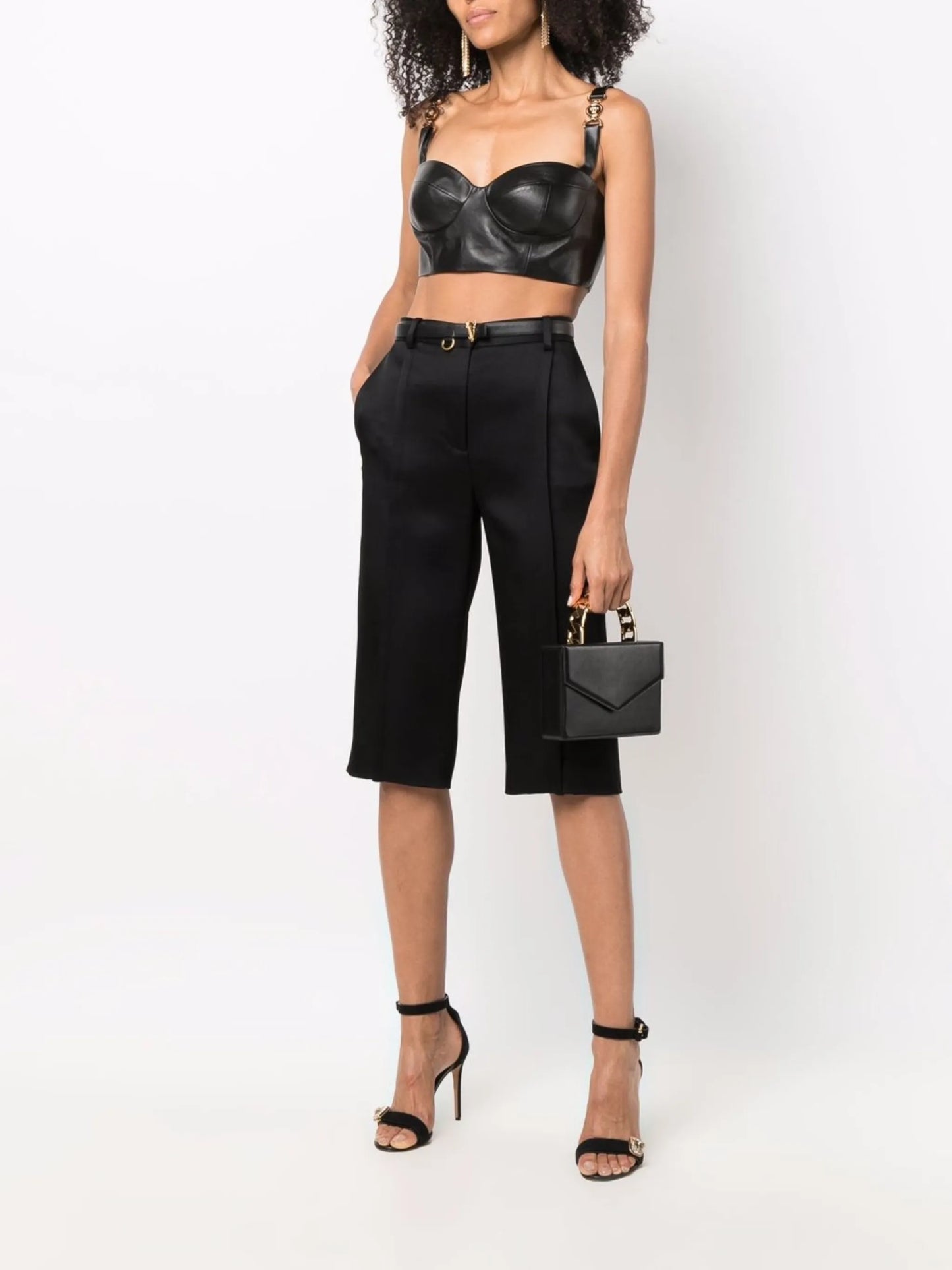Medusa-plaque bustier top