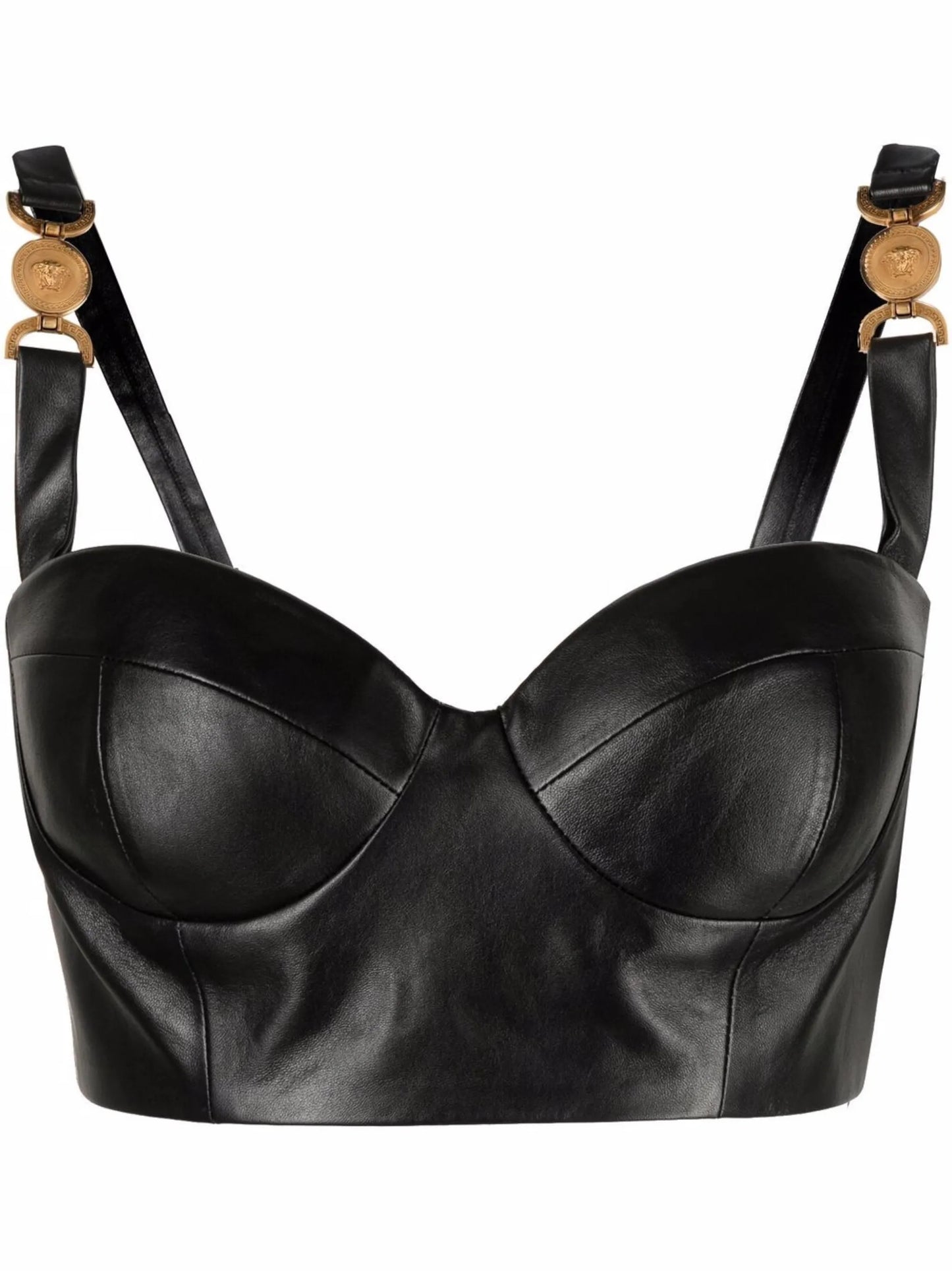 Medusa-plaque bustier top