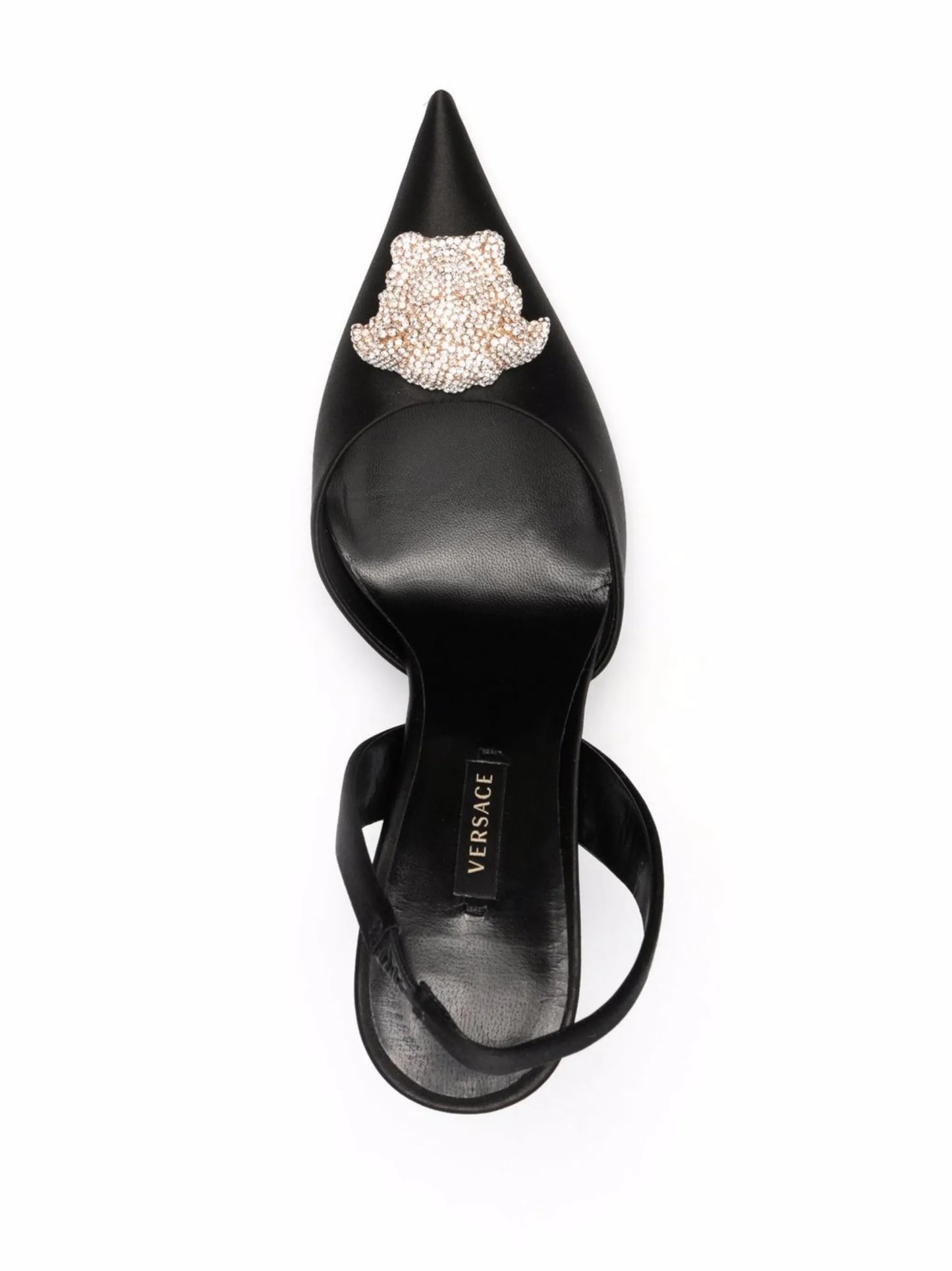 La Medusa 105mm crystal-embellished slingback pumps