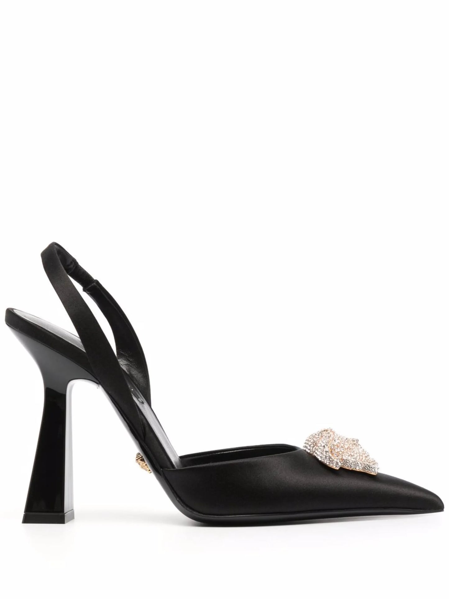 La Medusa 105mm crystal-embellished slingback pumps