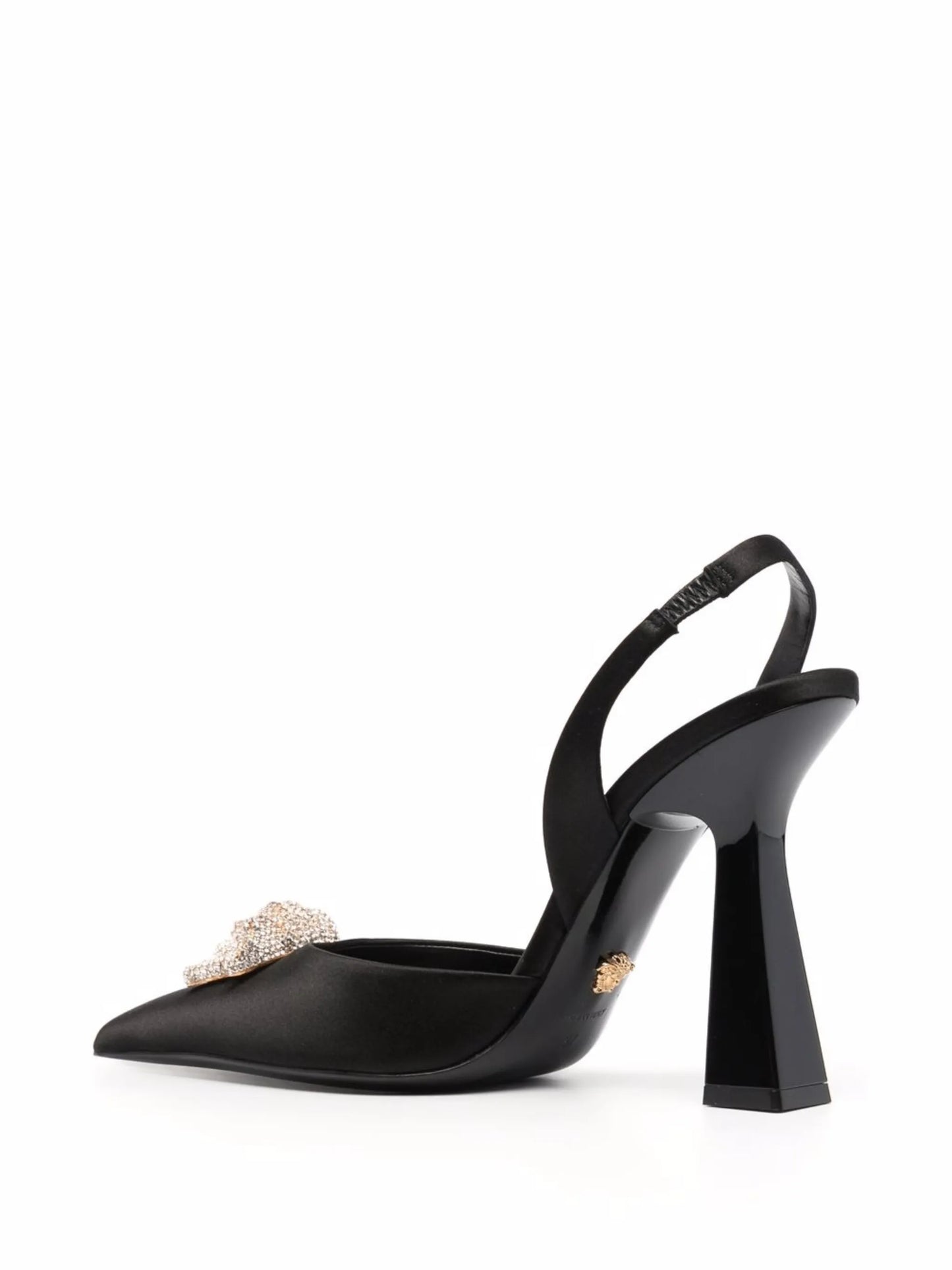 La Medusa 105mm crystal-embellished slingback pumps