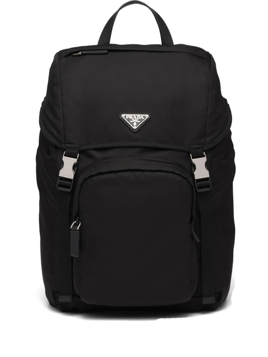 logo-plaque multi-pocket backpack