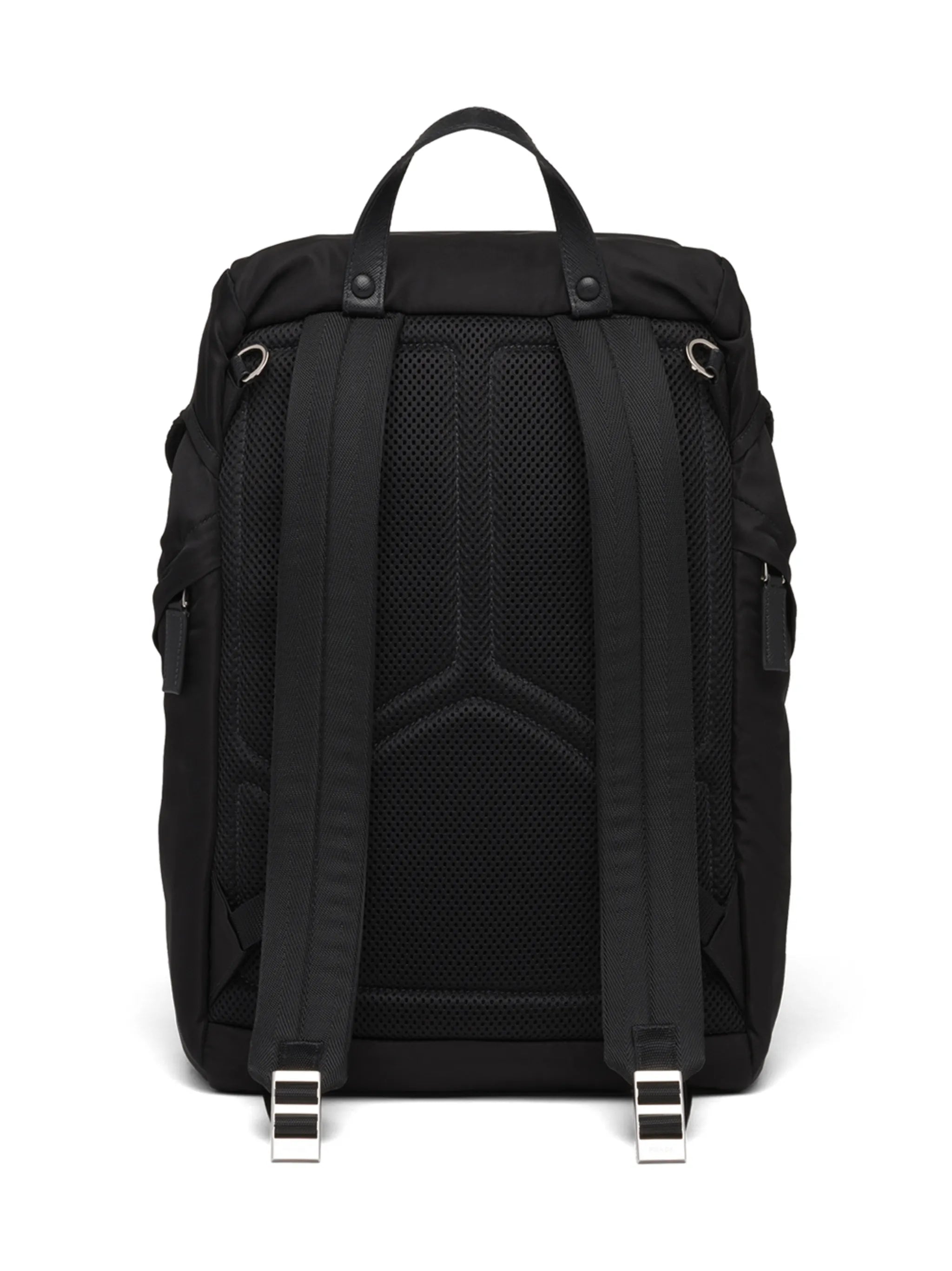 Re-Nylon logo-plaque backpack