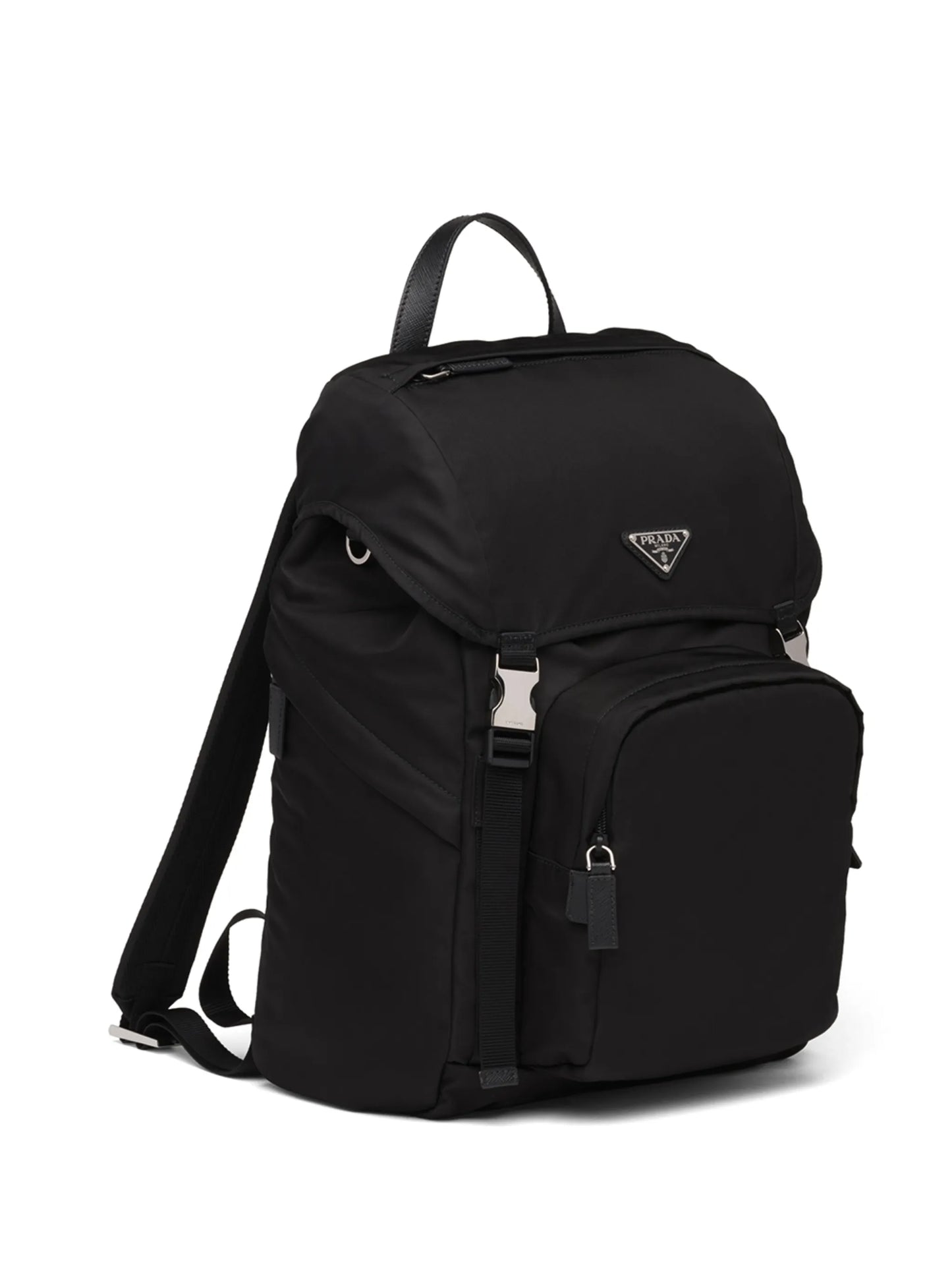 Re-Nylon logo-plaque backpack