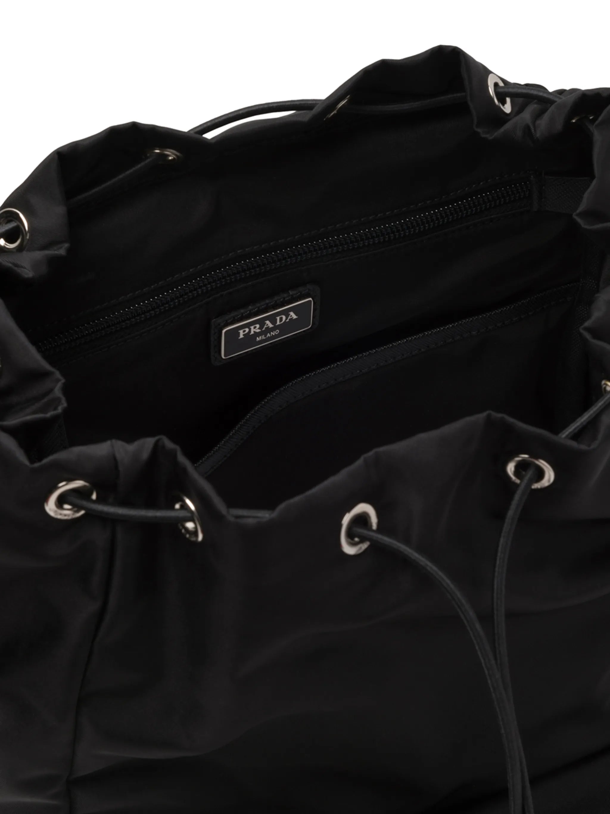 Re-Nylon logo-plaque backpack