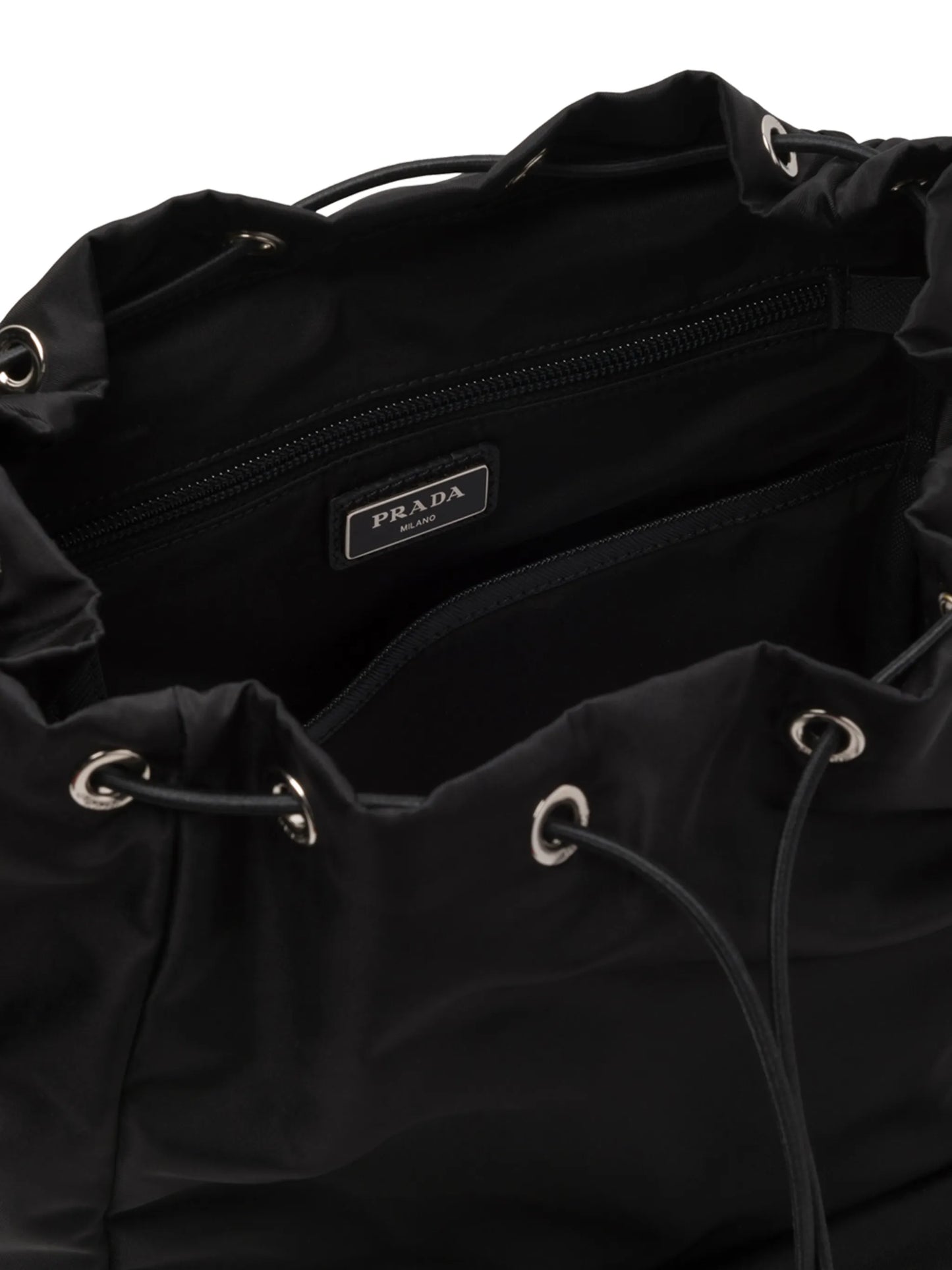 Re-Nylon logo-plaque backpack