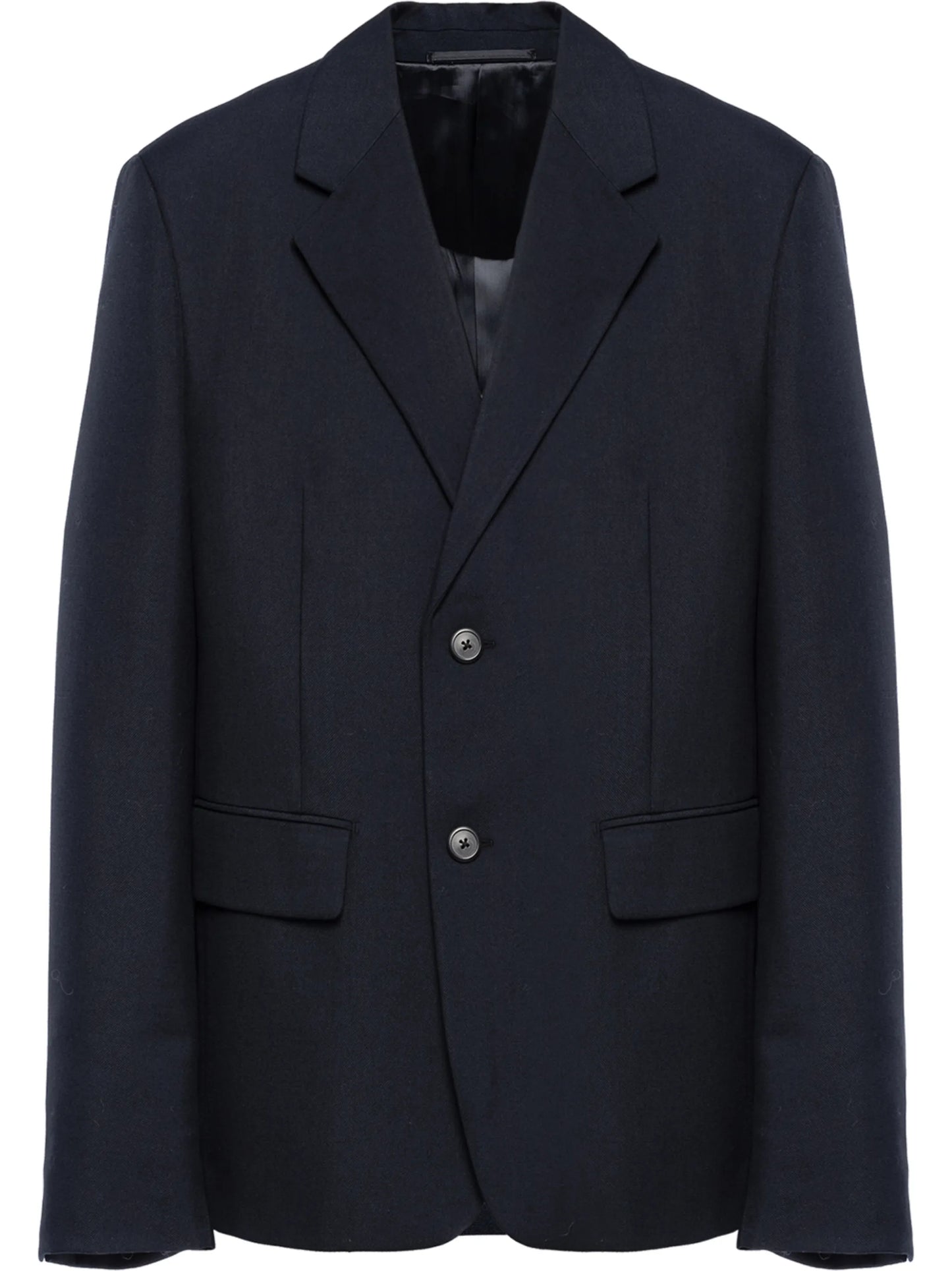 single-breasted wool-blend blazer