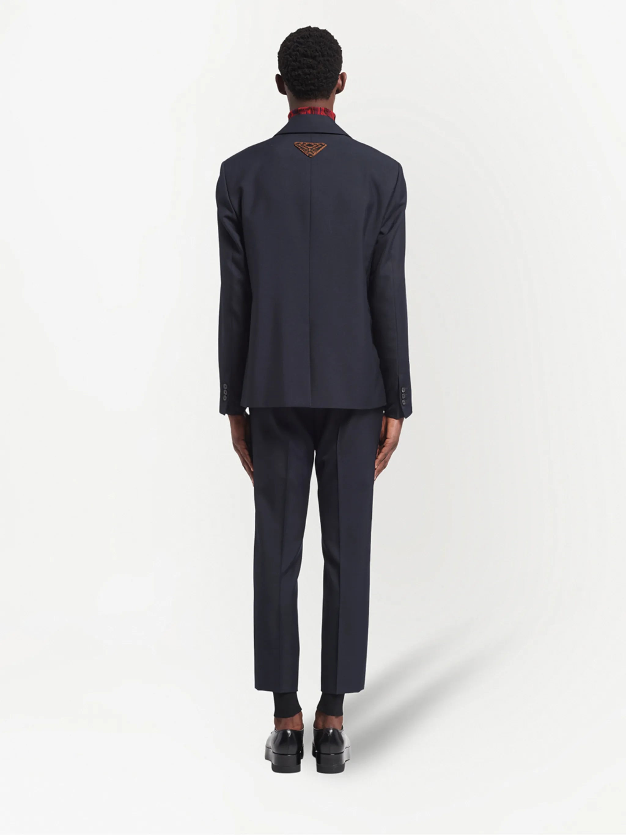 single-breasted wool-blend blazer