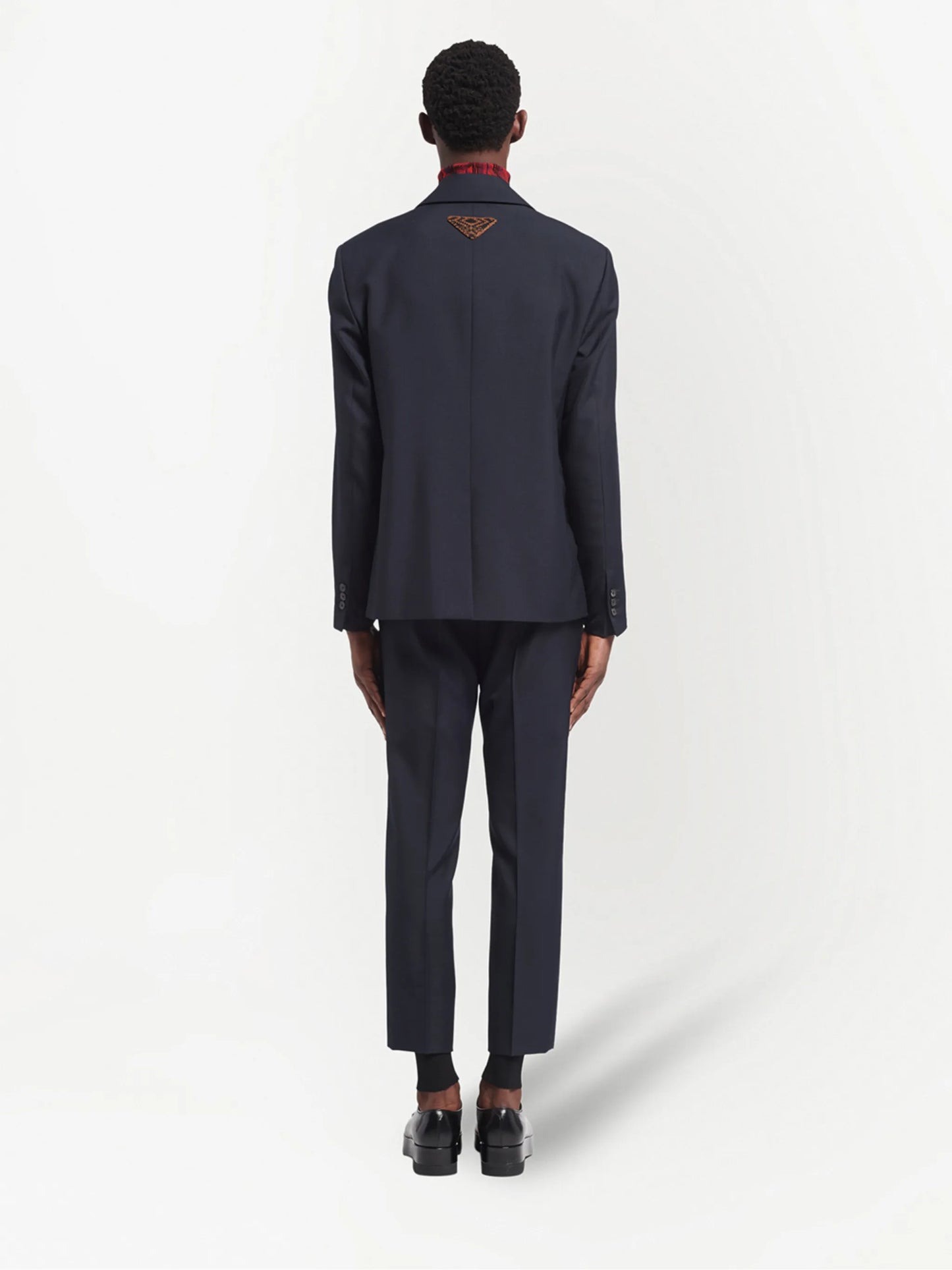 single-breasted wool-blend blazer