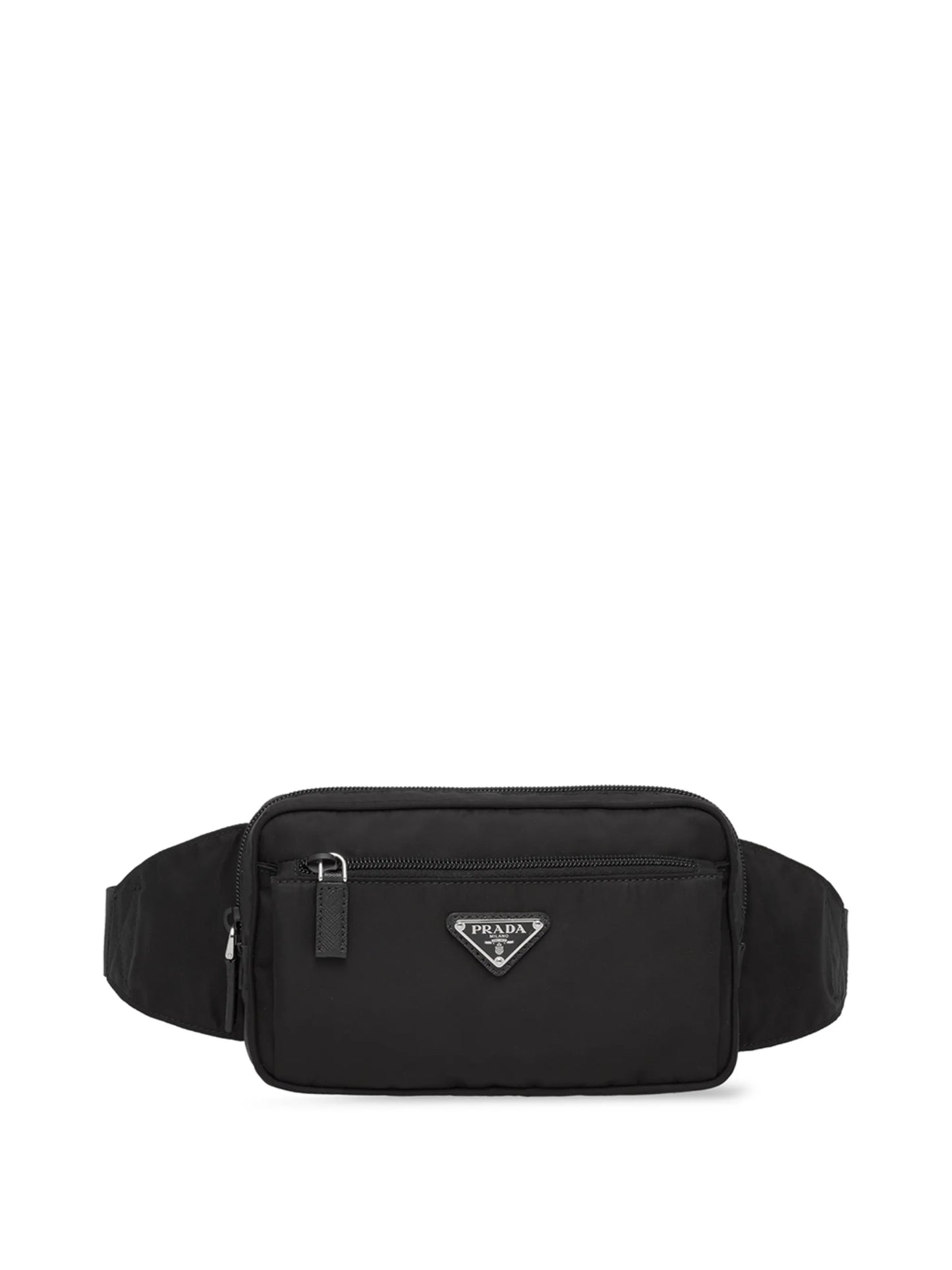 Re-nylon and Saffiano leather belt bag