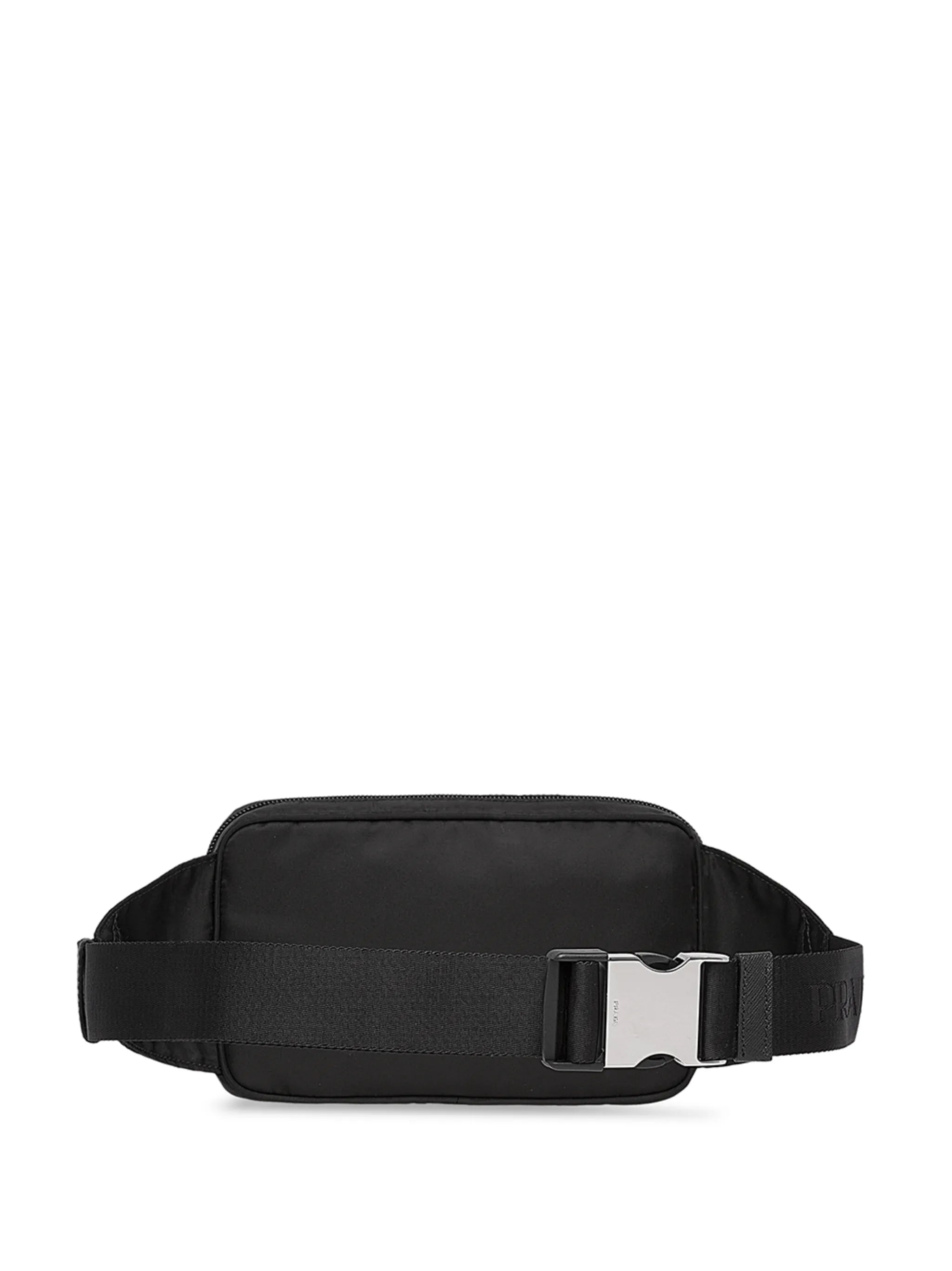 Re-nylon and Saffiano leather belt bag