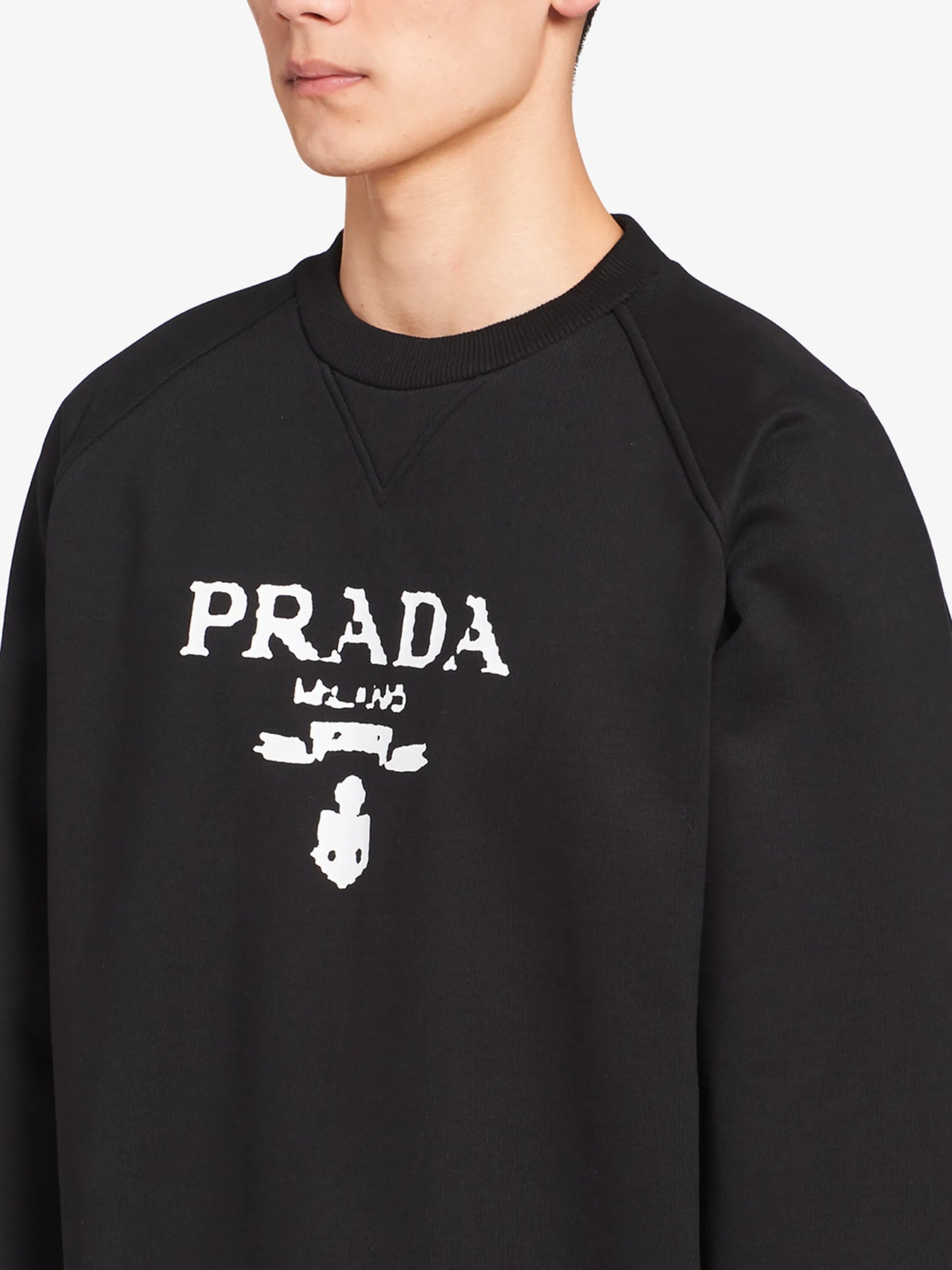 logo-print fleece sweatshirt
