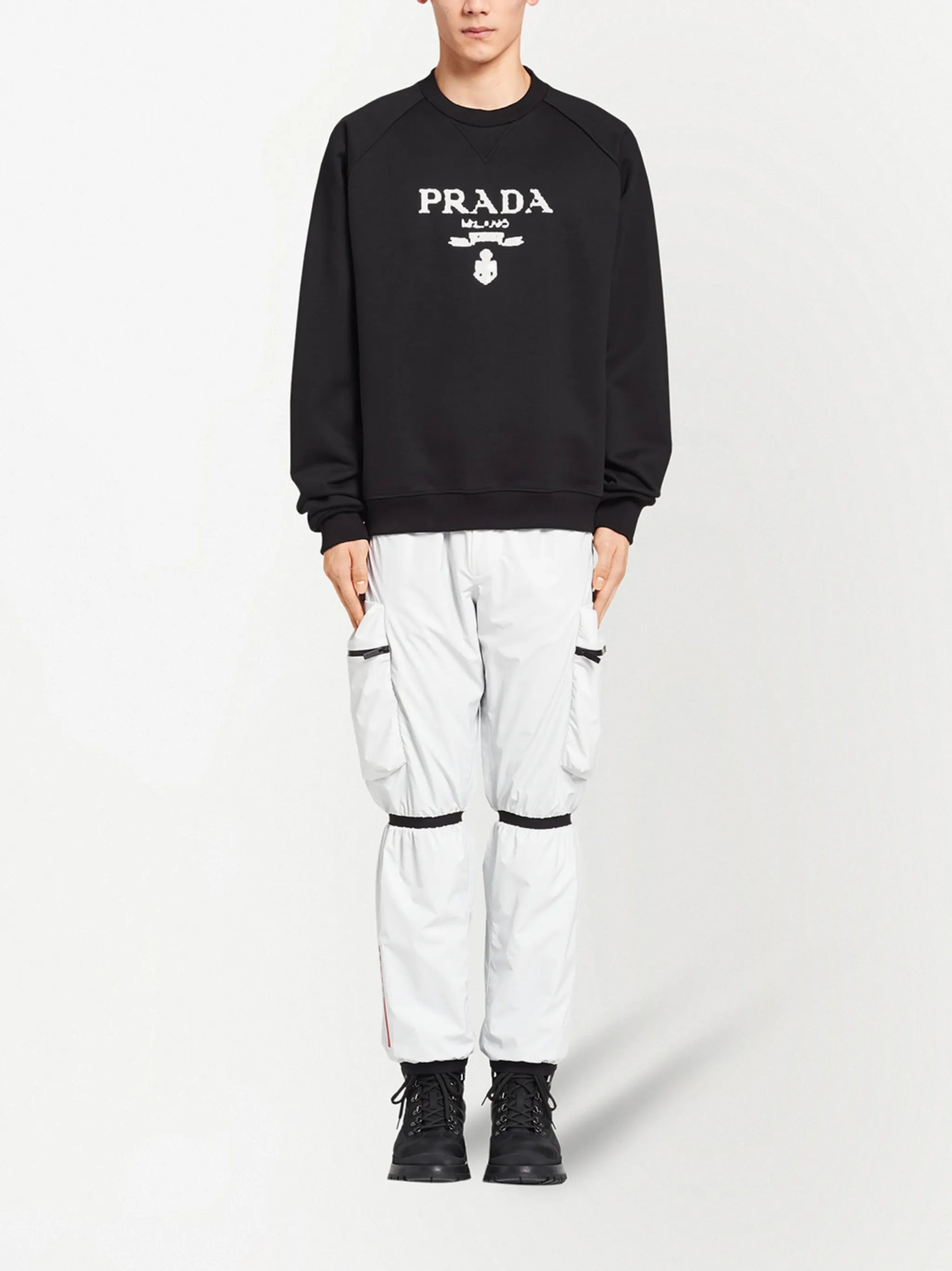 logo-print fleece sweatshirt