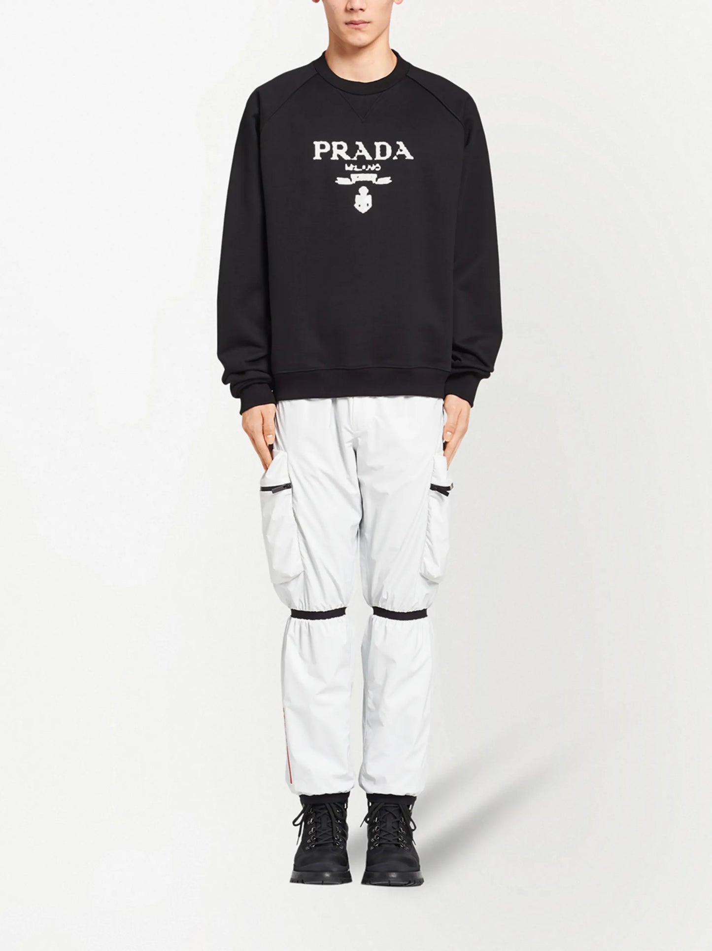 logo-print fleece sweatshirt