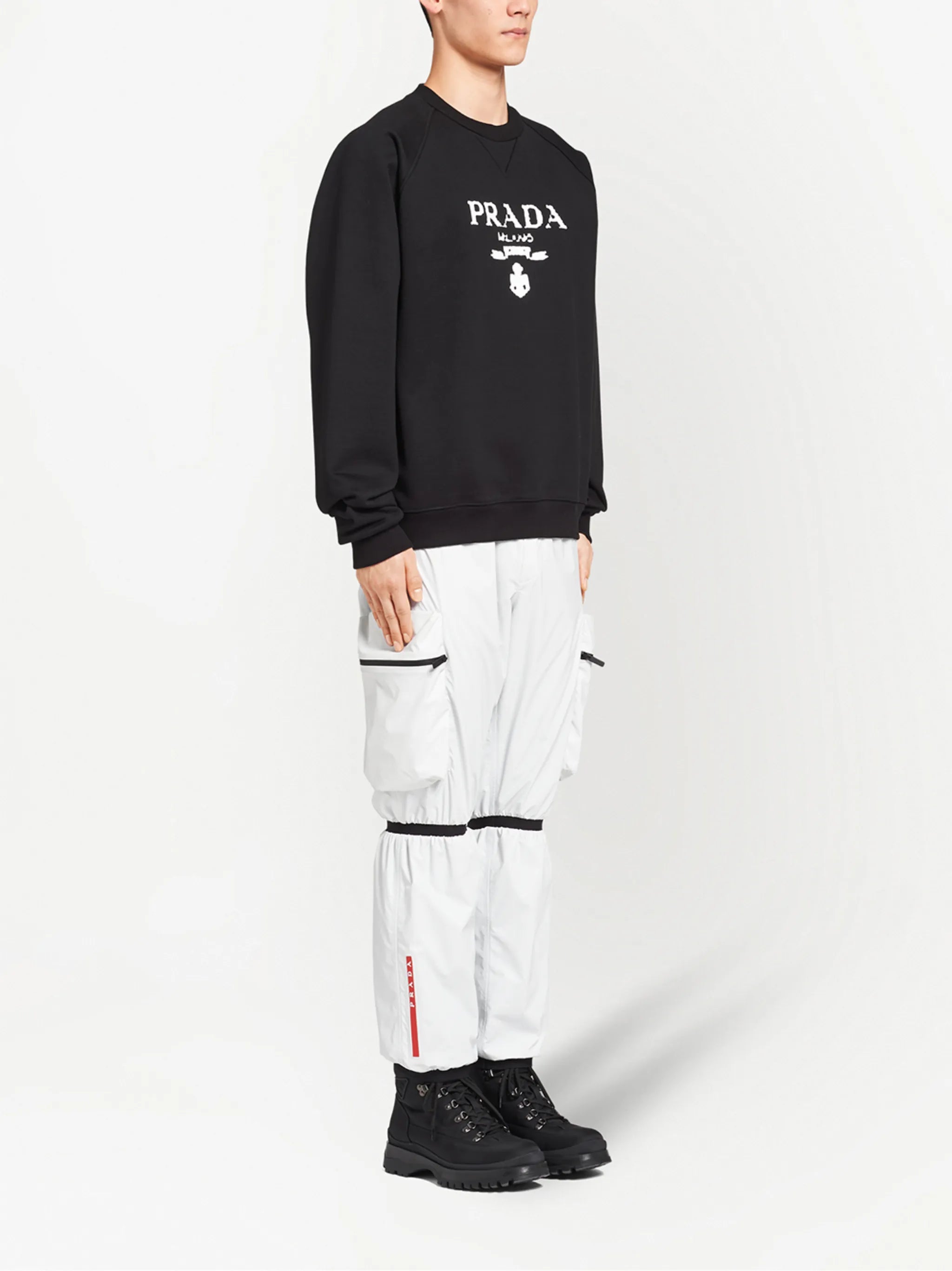 logo-print fleece sweatshirt