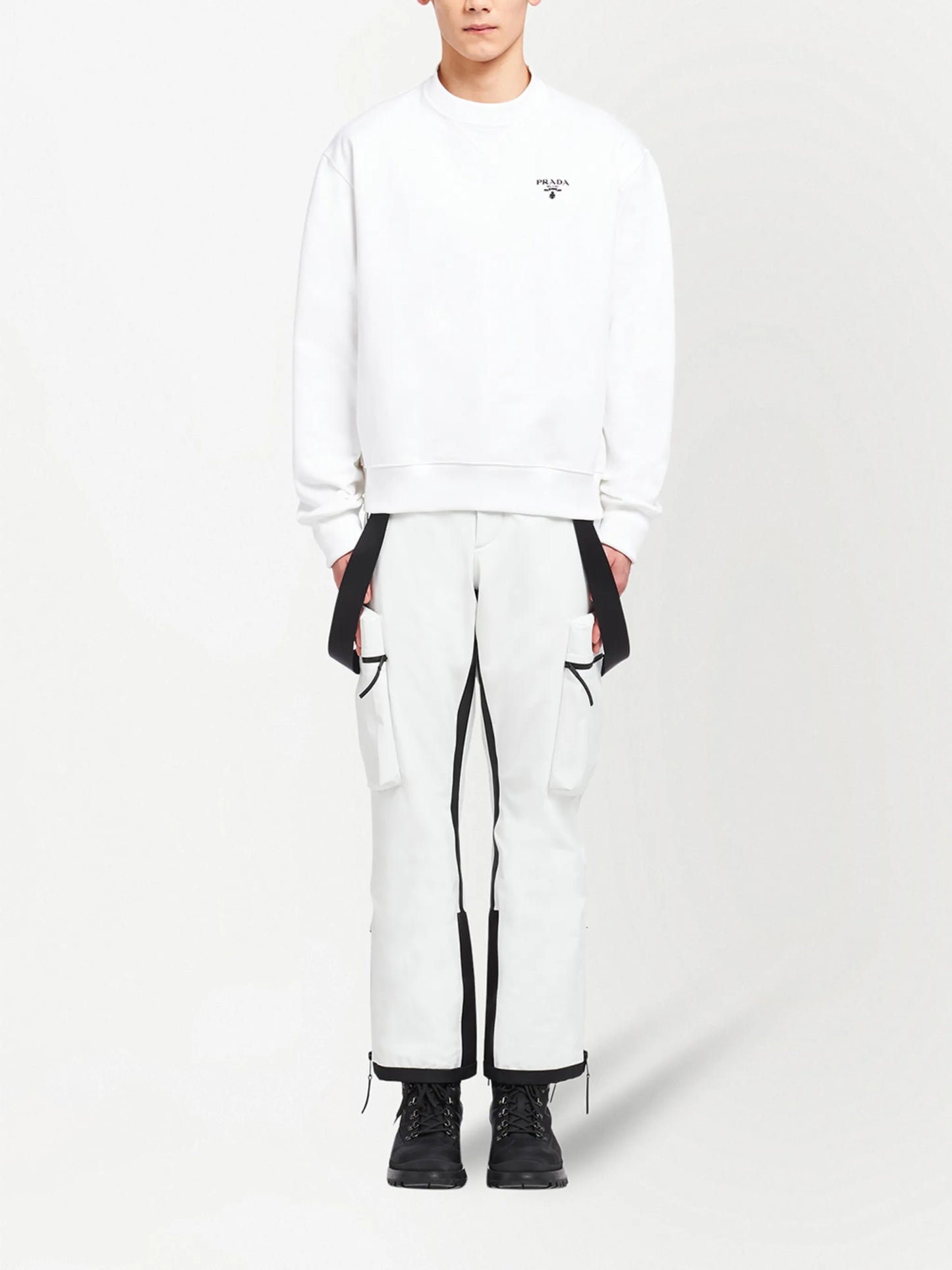logo-print fleece sweatshirt