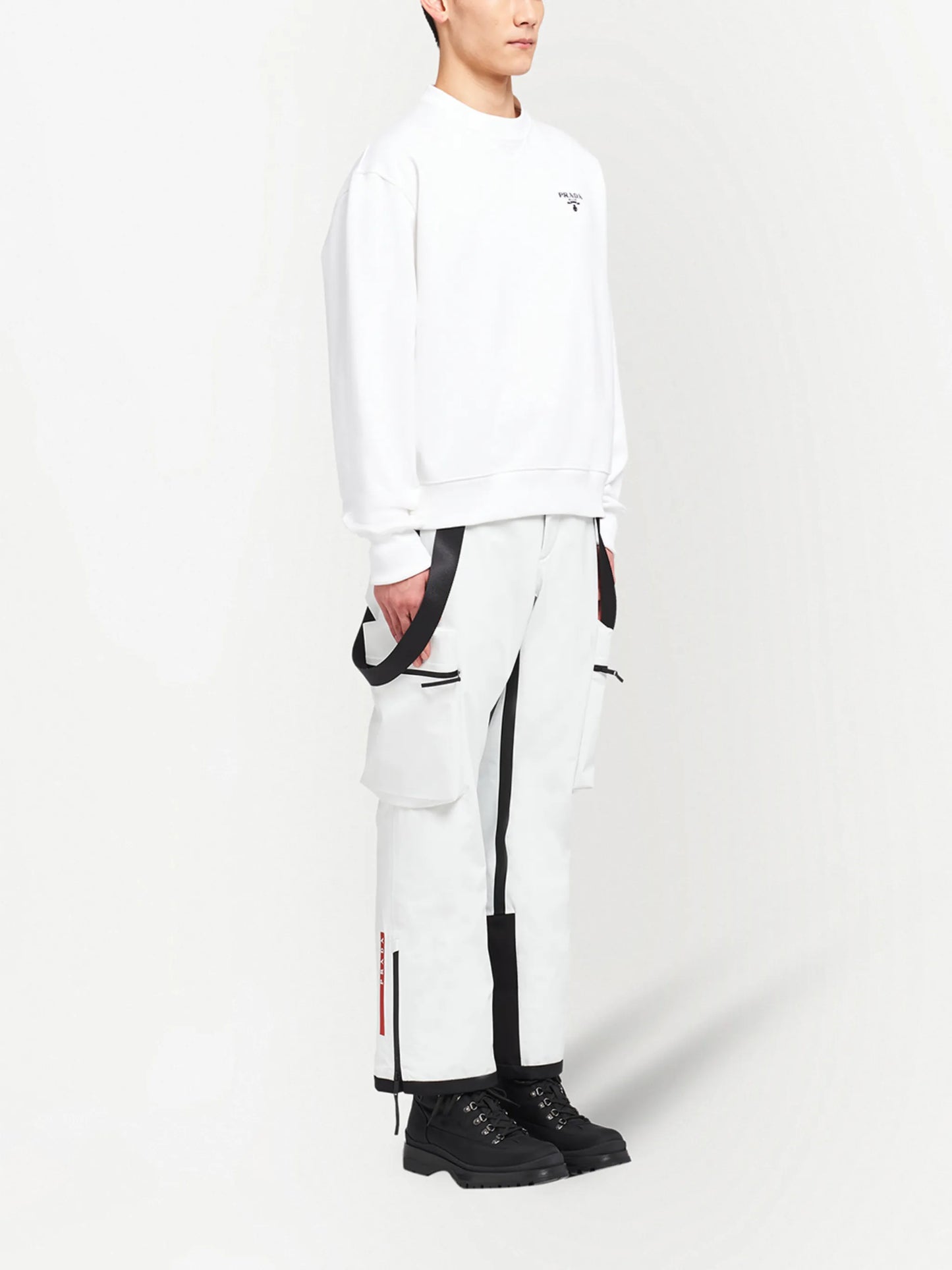 logo-print fleece sweatshirt