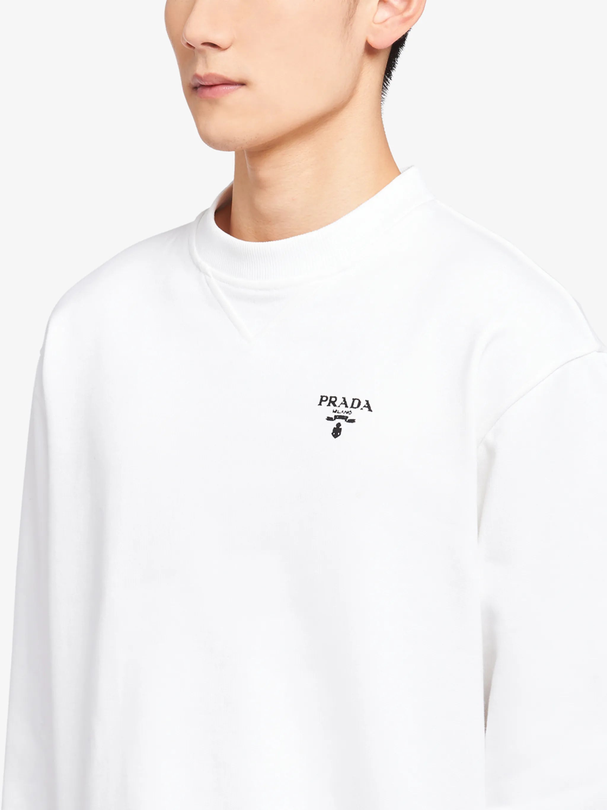 logo-print fleece sweatshirt