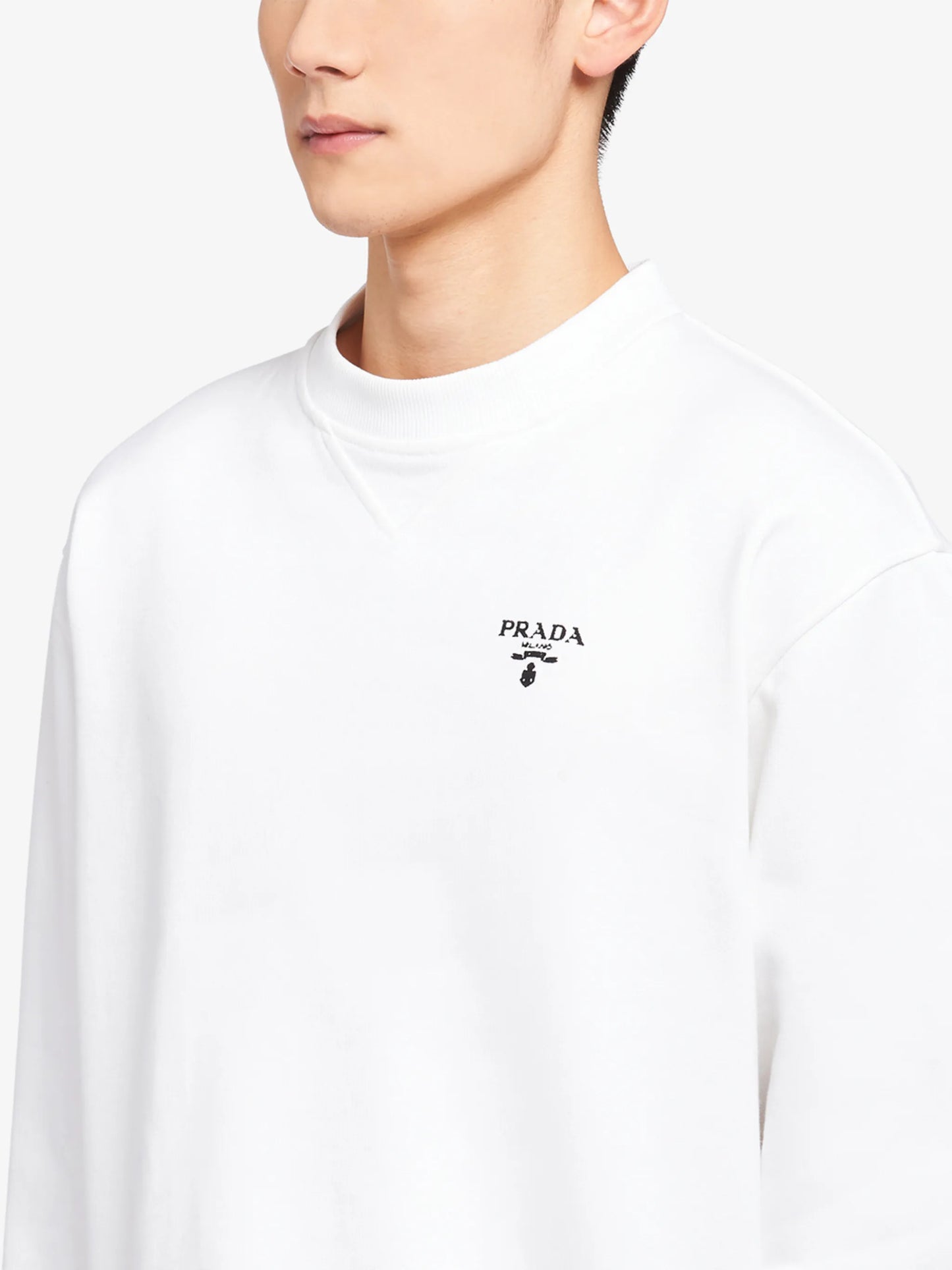 logo-print fleece sweatshirt