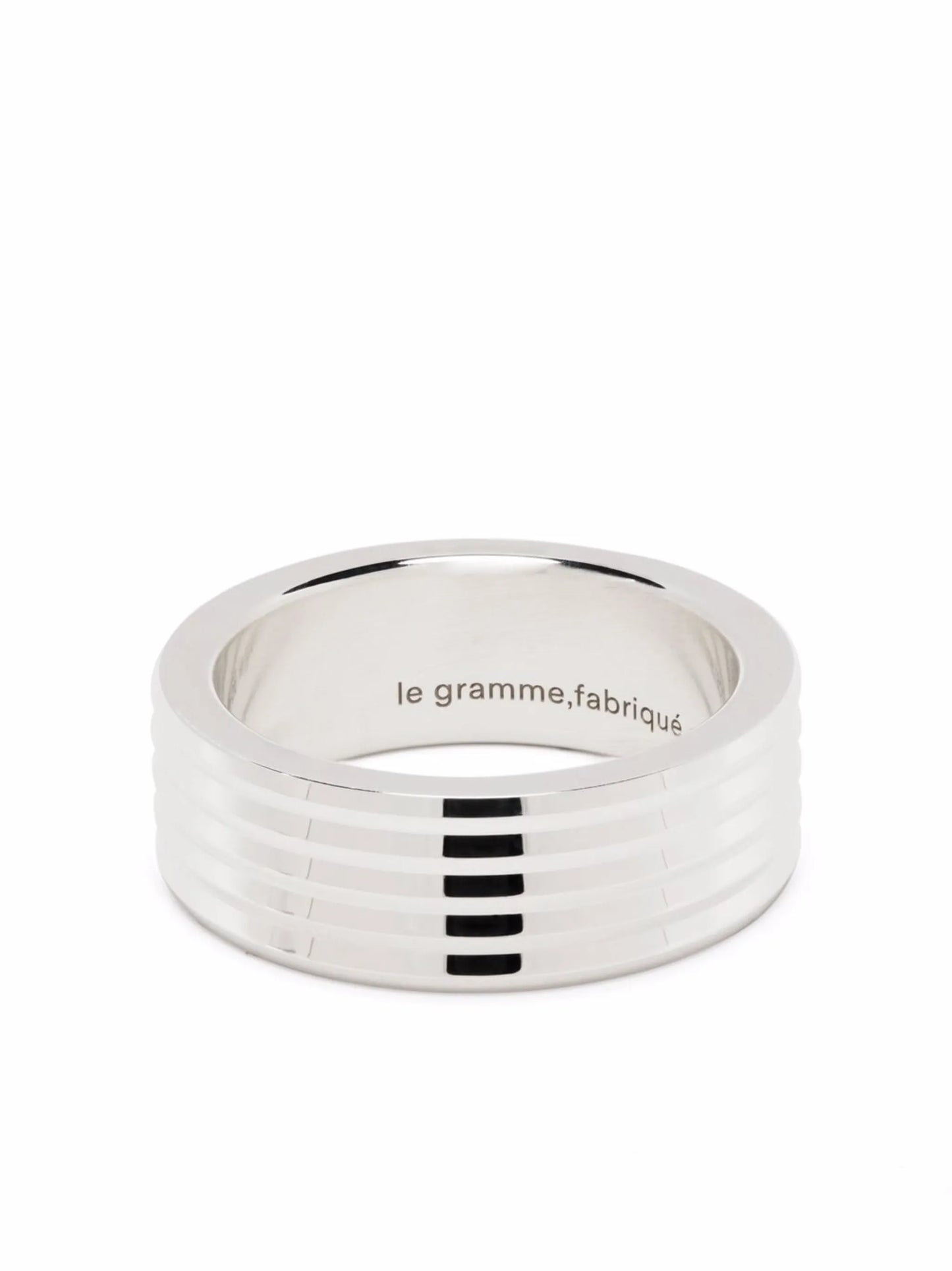 guilloché horizontal ribbon ring