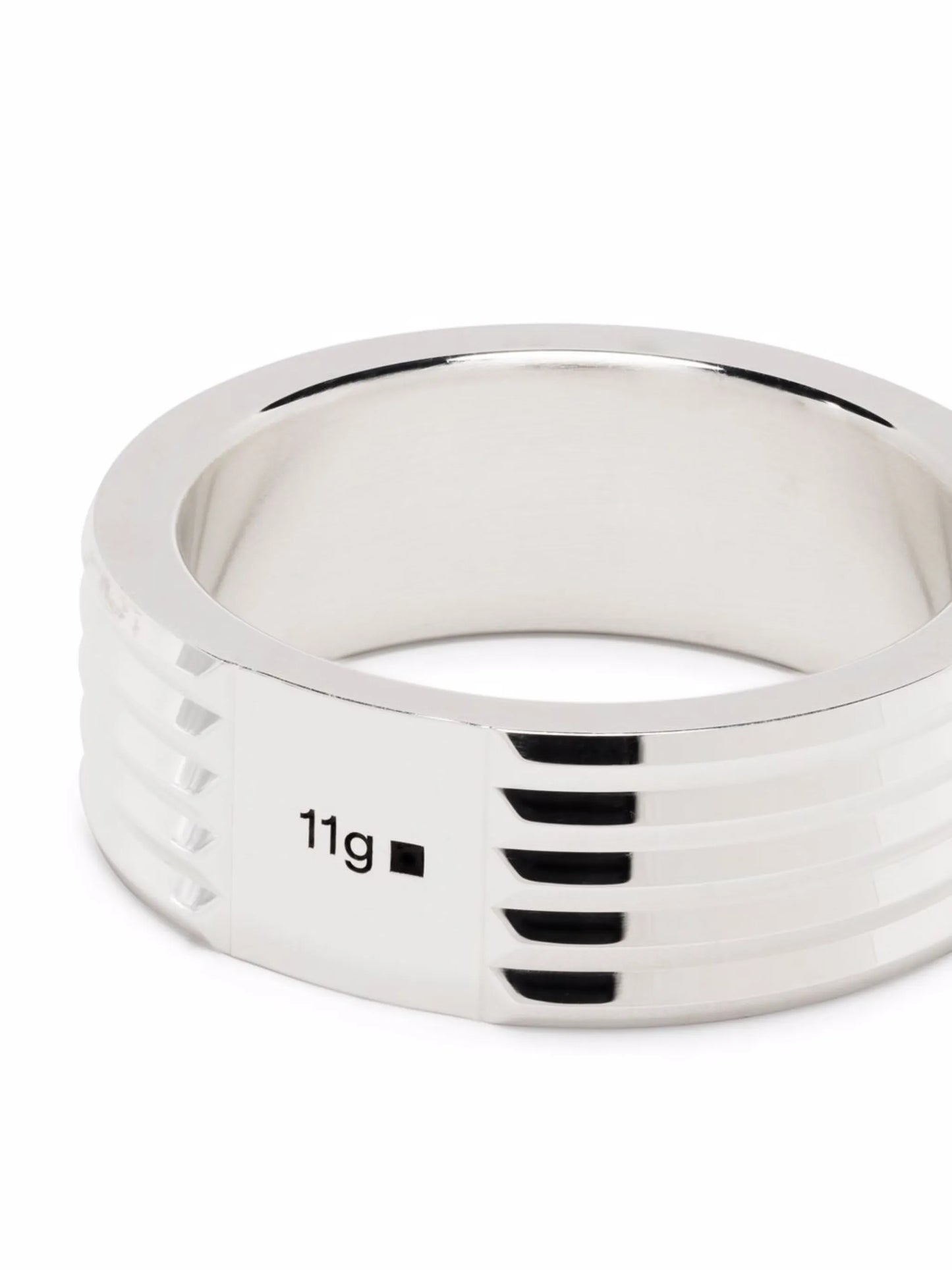 guilloché horizontal ribbon ring