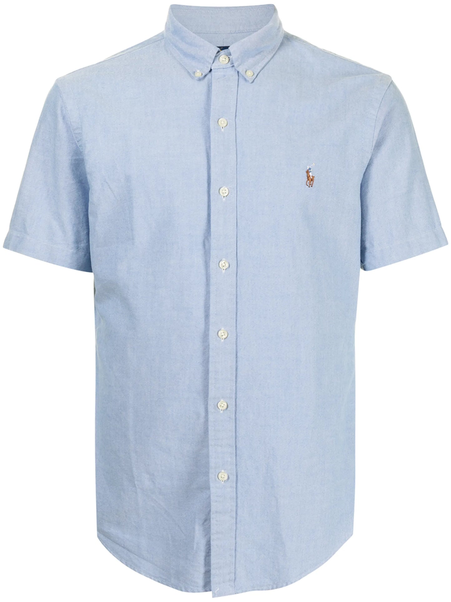logo-embroidered Oxford short-sleeve shirt
