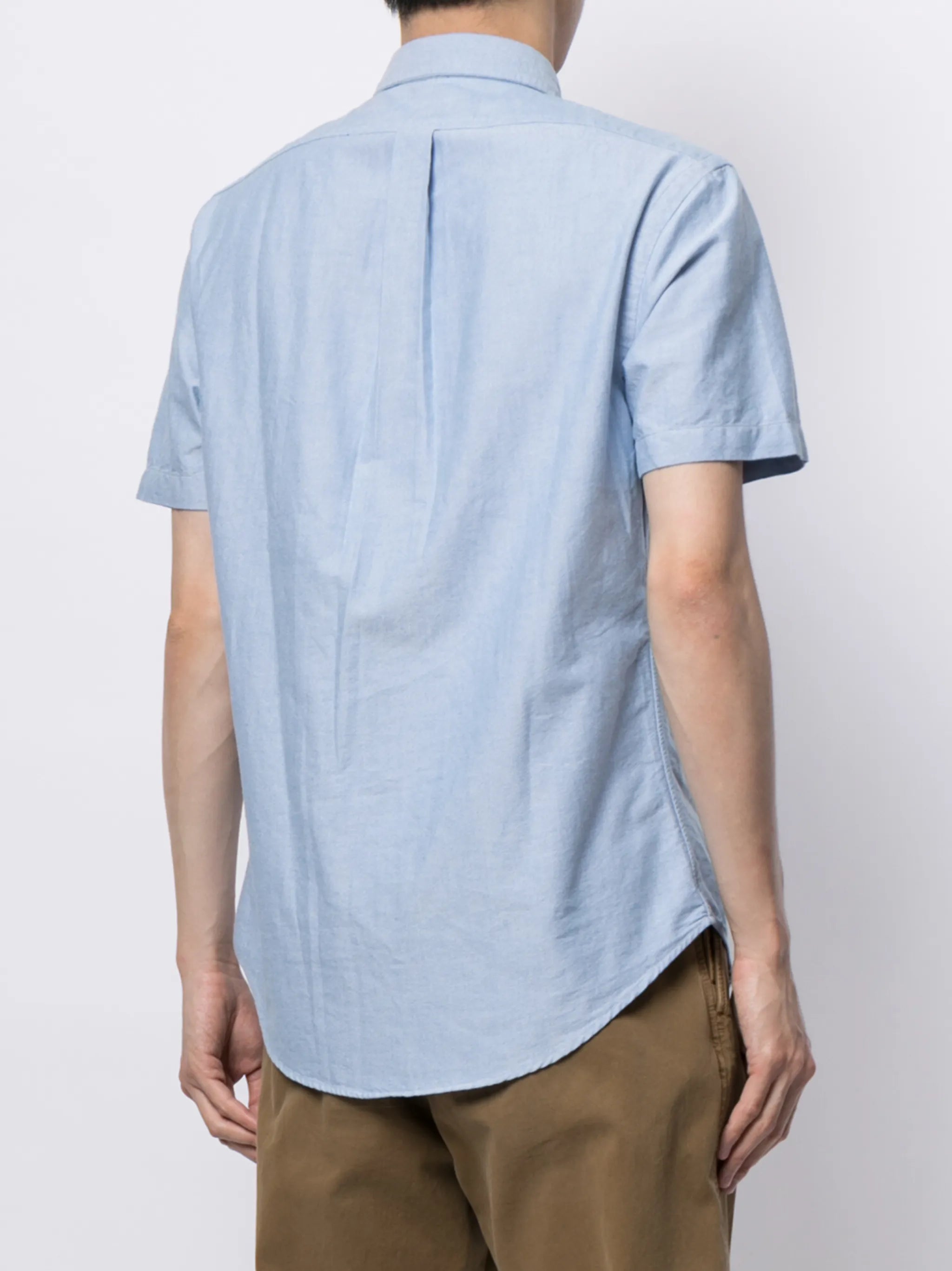 logo-embroidered Oxford short-sleeve shirt