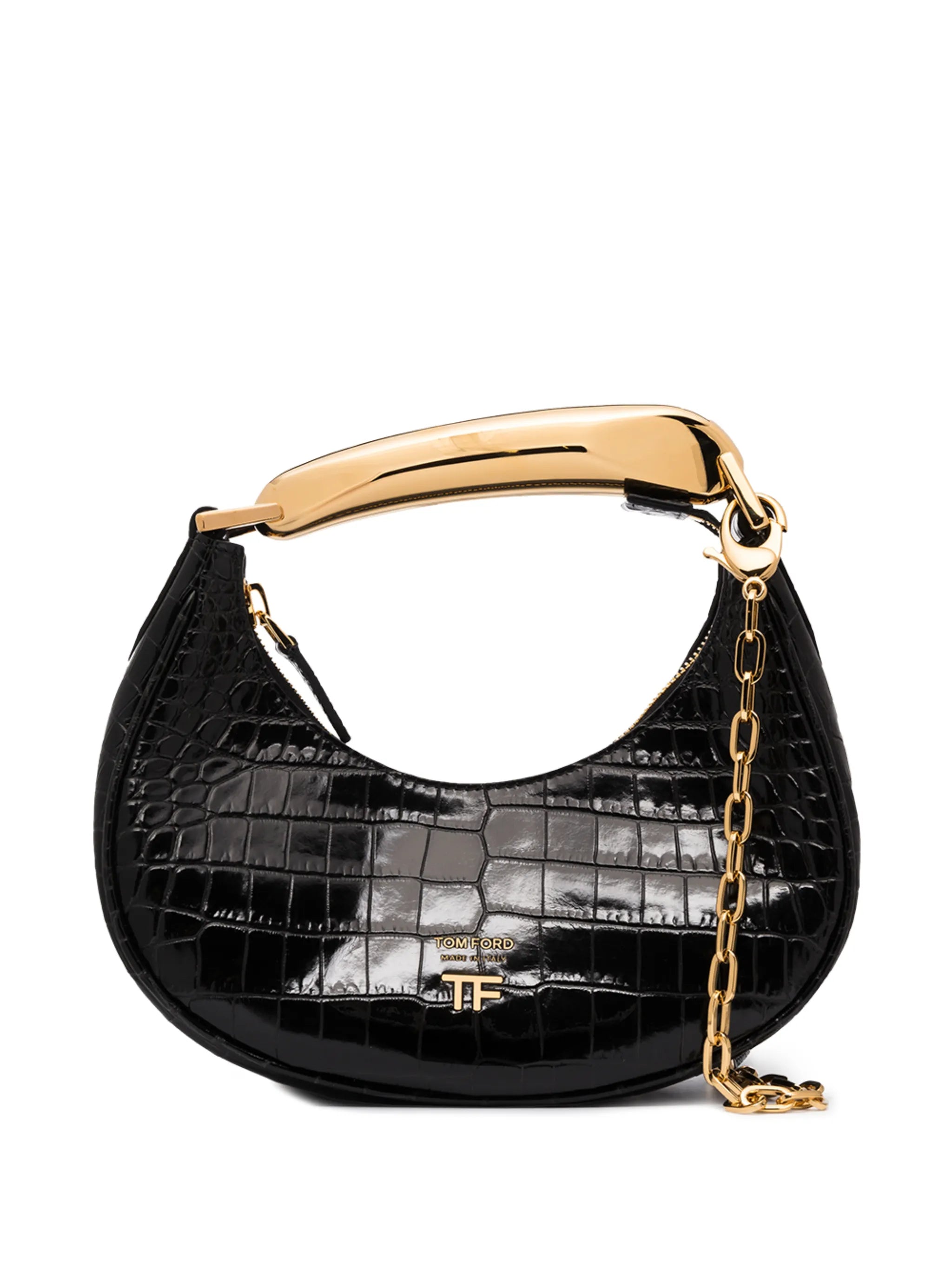mini Bianca crocodile-embossed tote bag