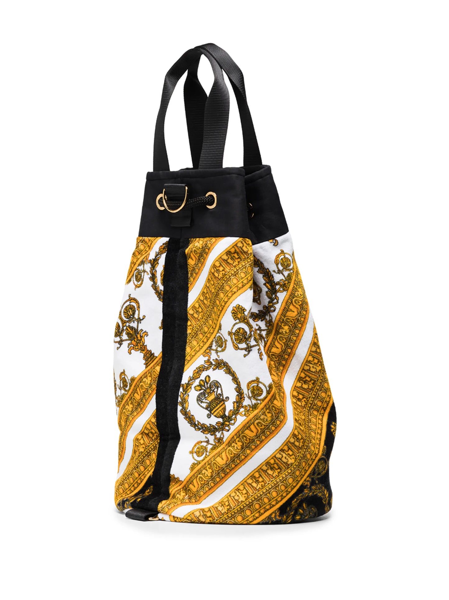 Barocco print drawstring beach bag