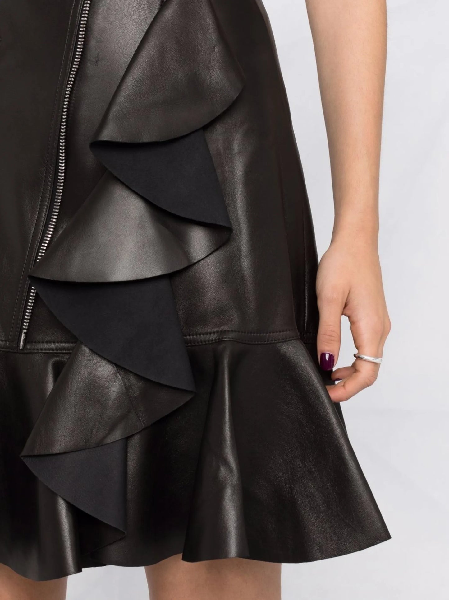 peplum-hem skirt