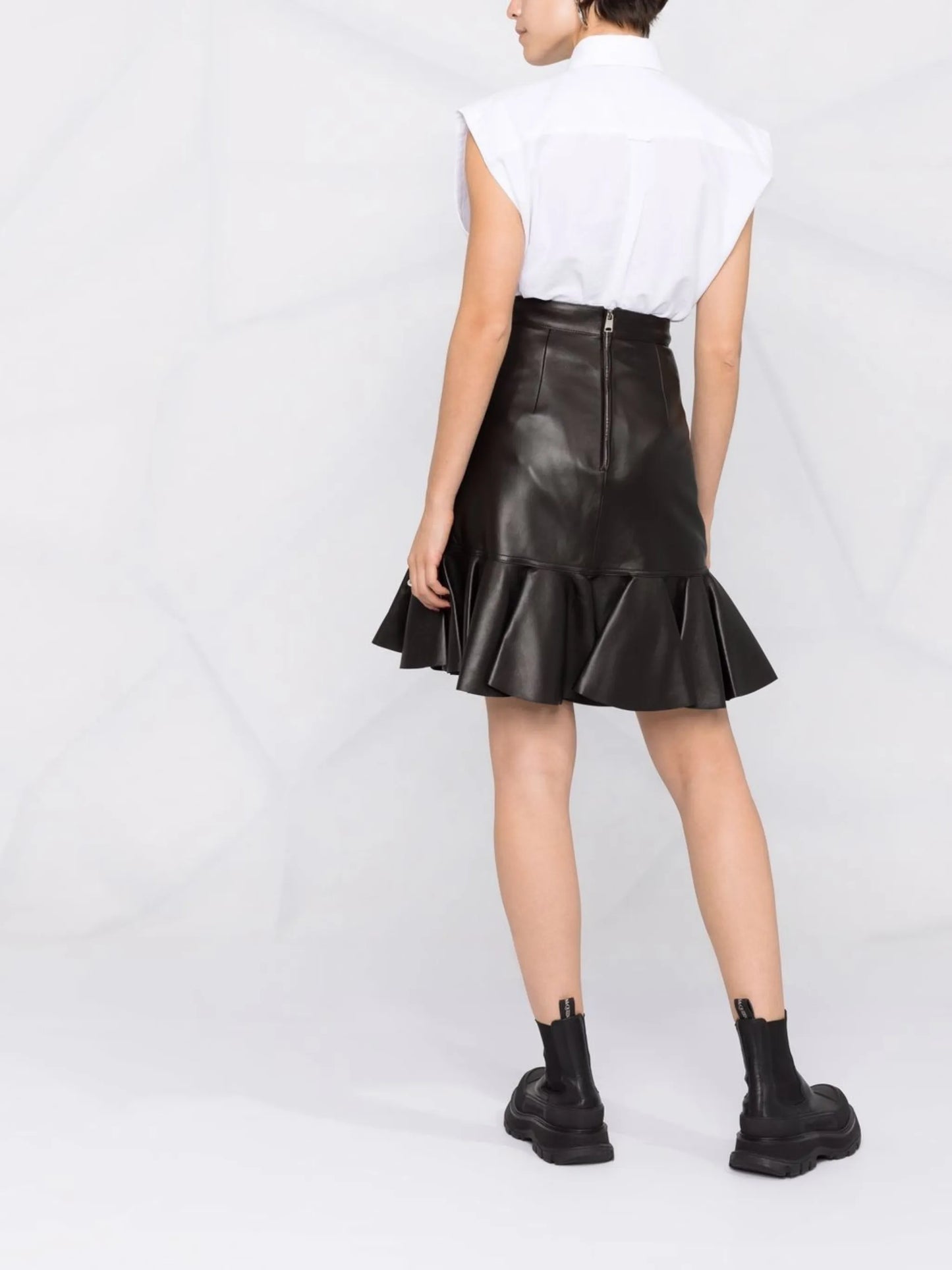 peplum-hem skirt