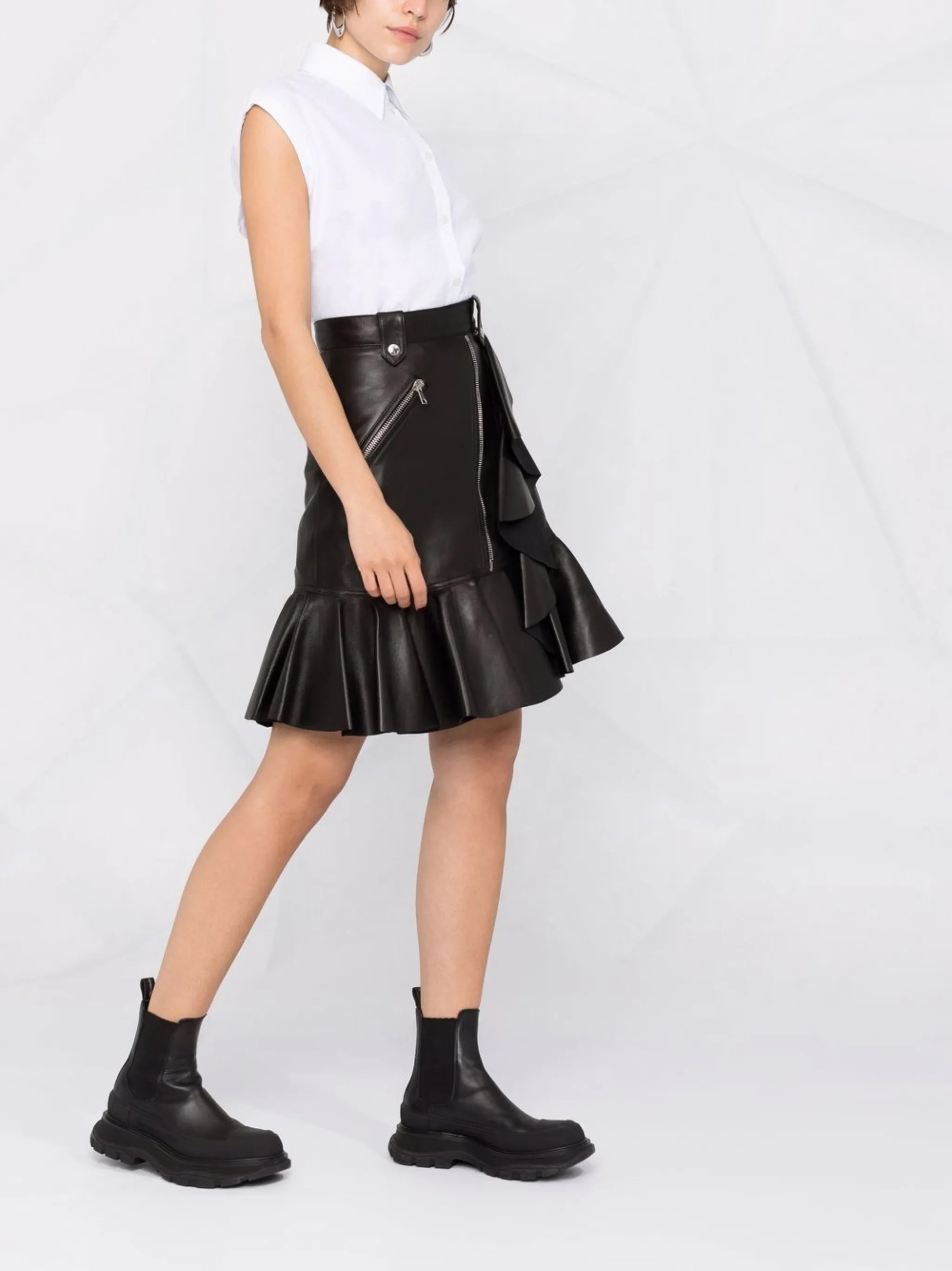 peplum-hem skirt
