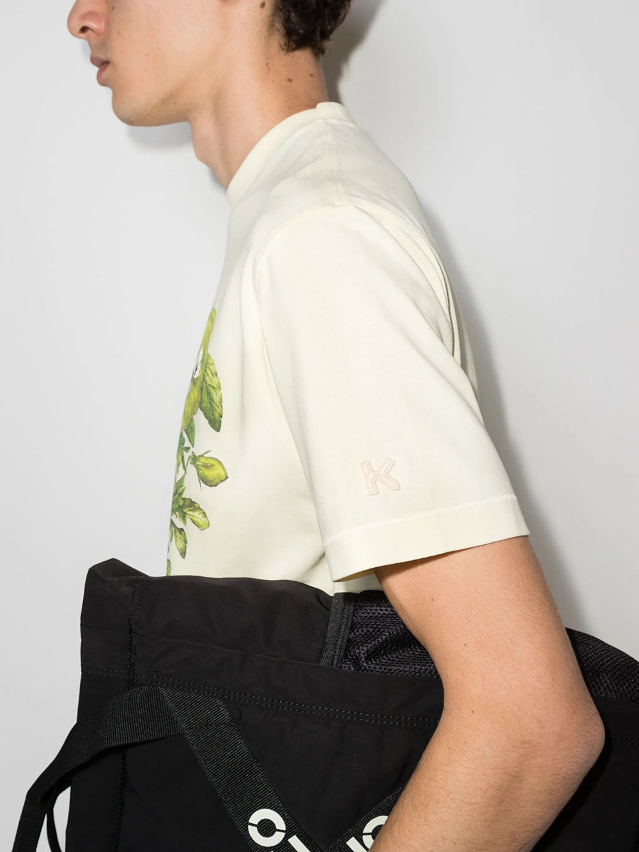 Pansy print logo T-shirt
