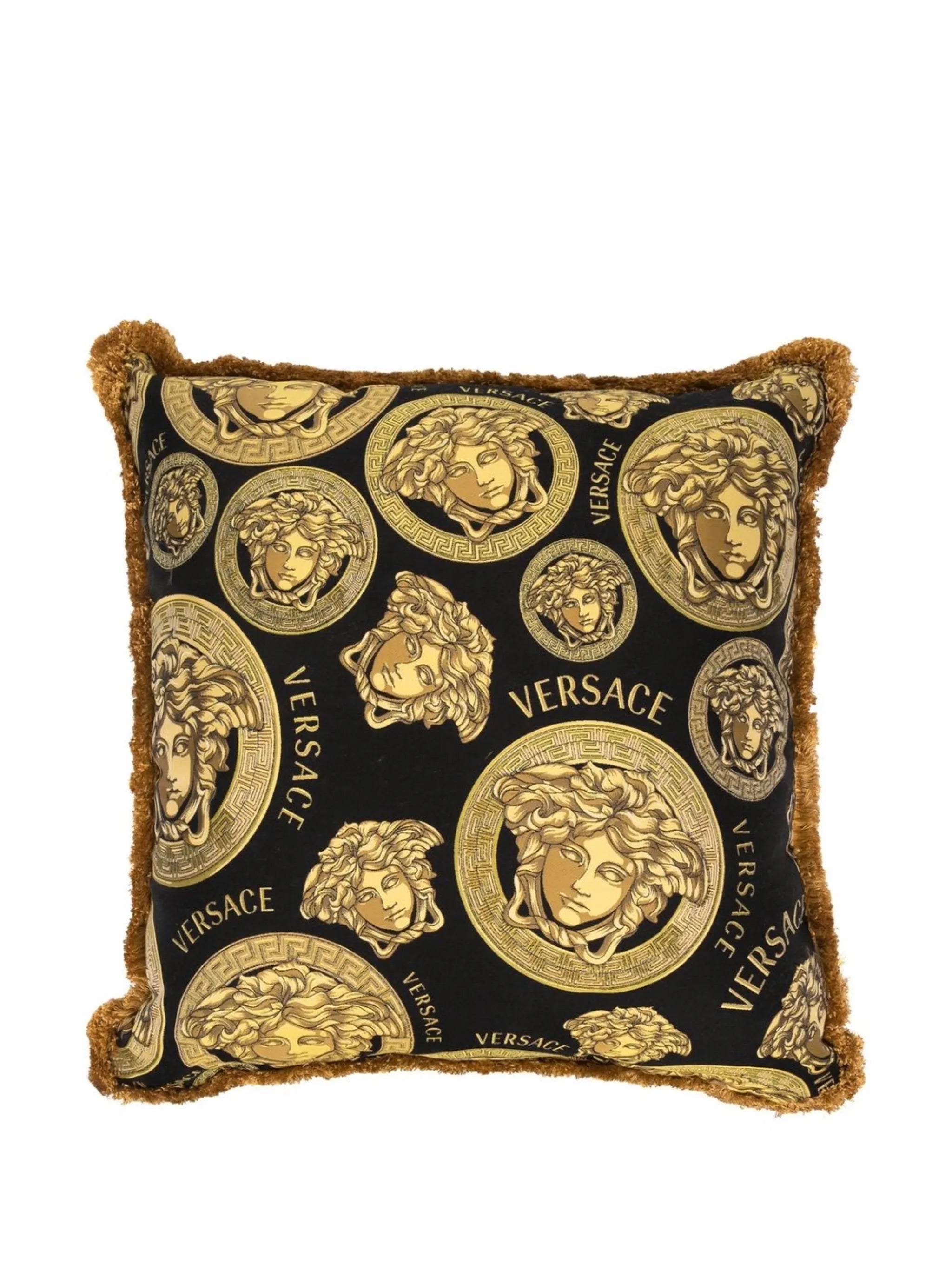 reversible fringed-edge cushion