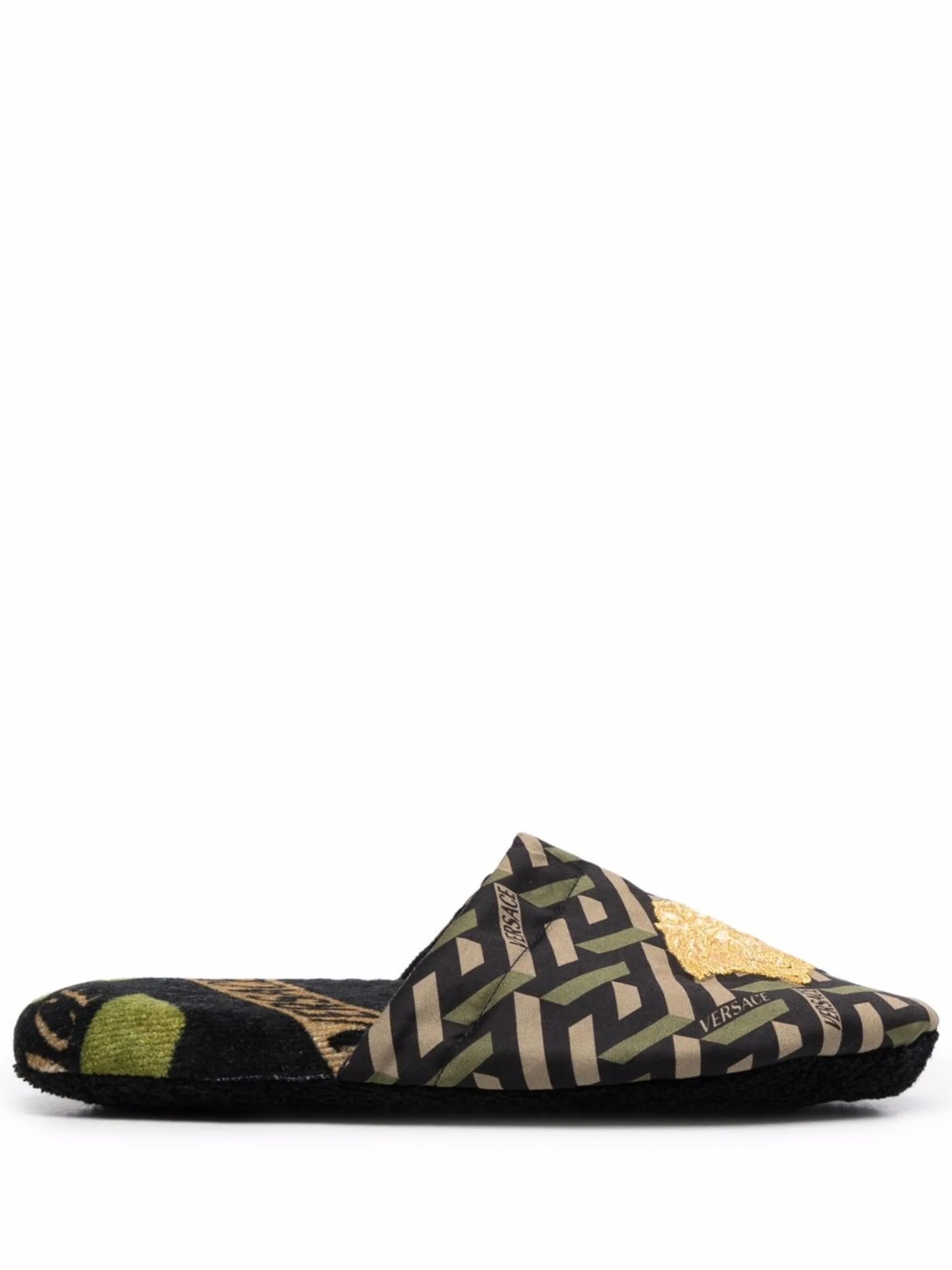 logo embroidered slippers