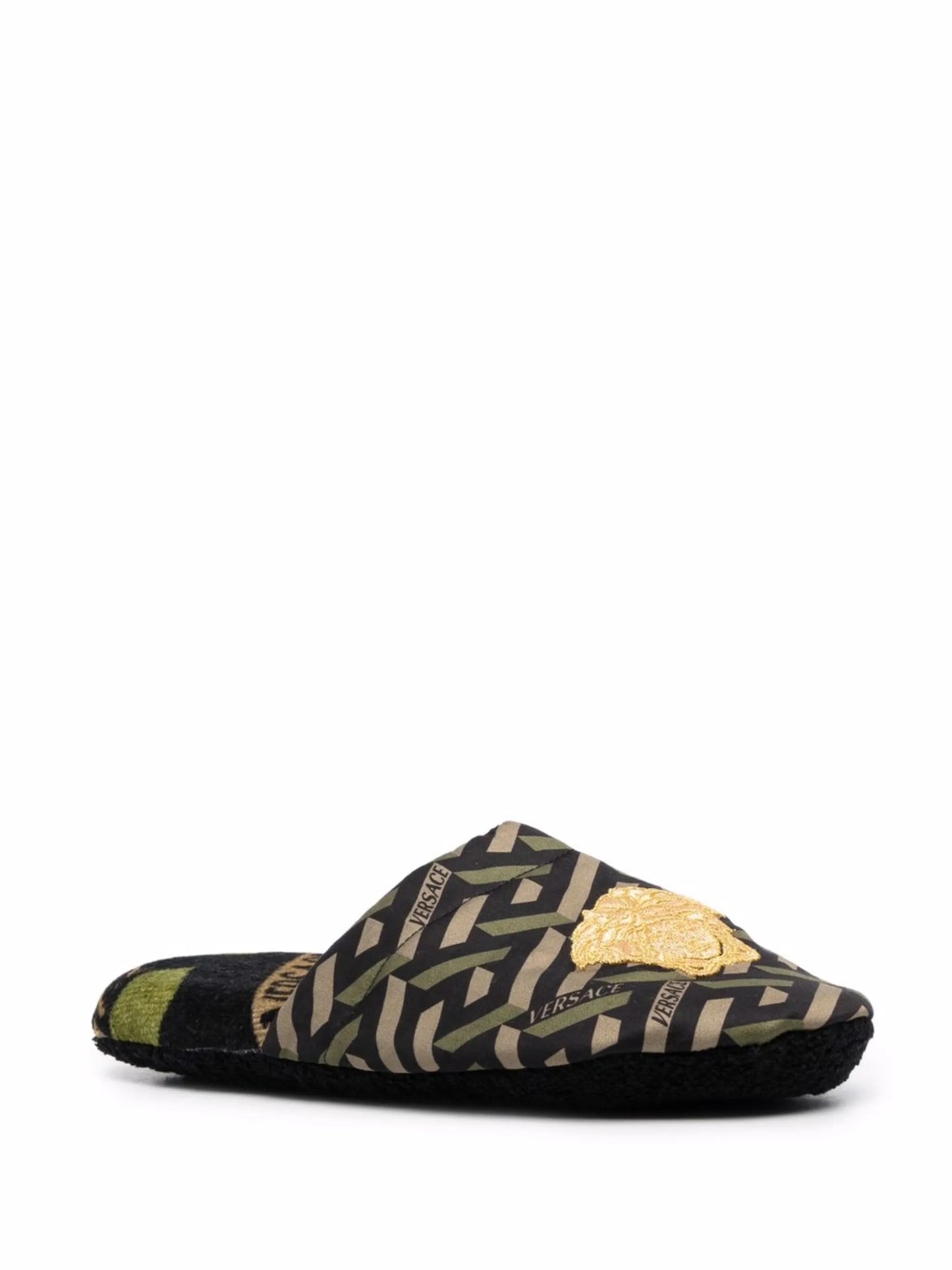 logo embroidered slippers