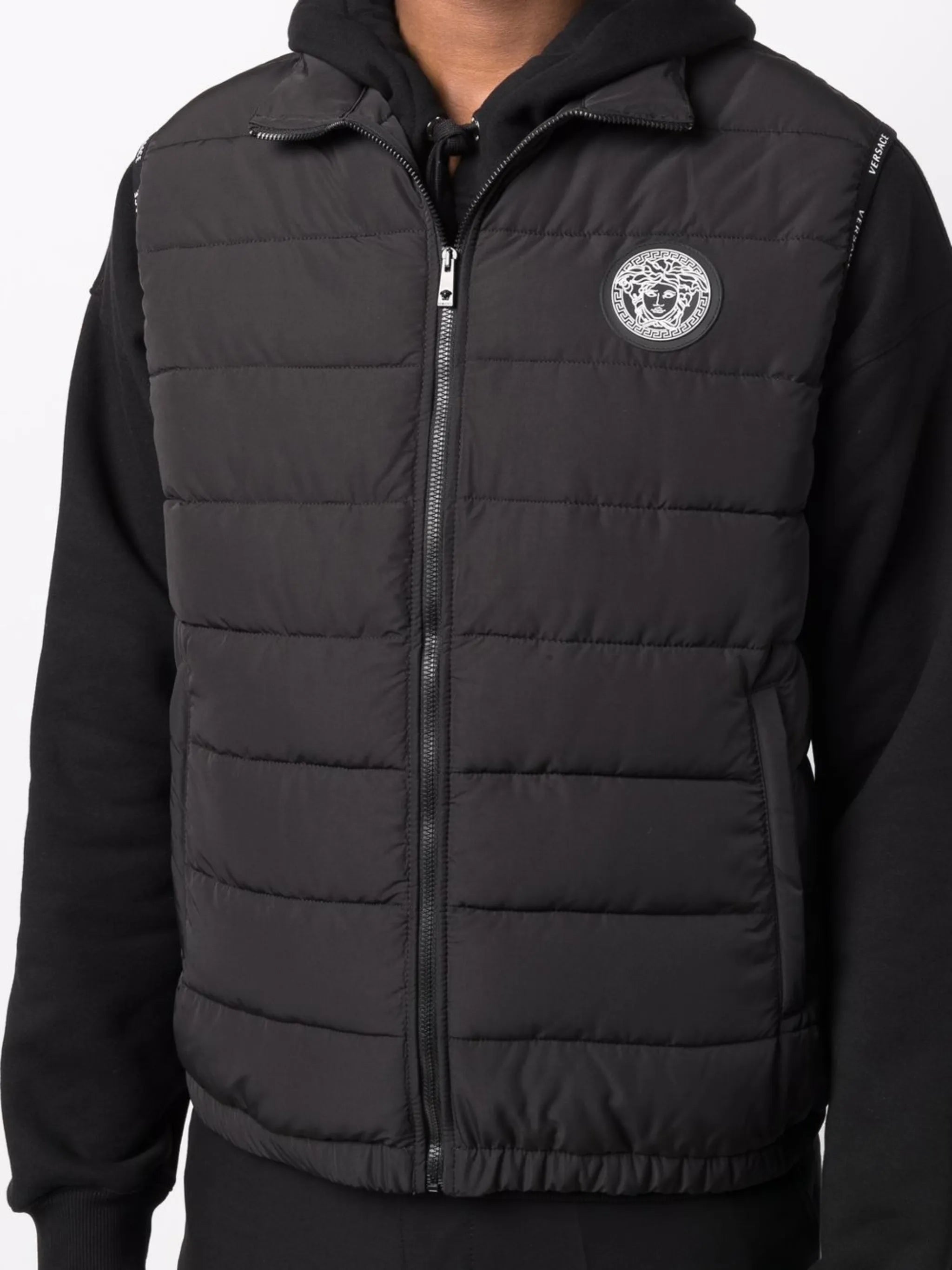 logo-patch padded jacket