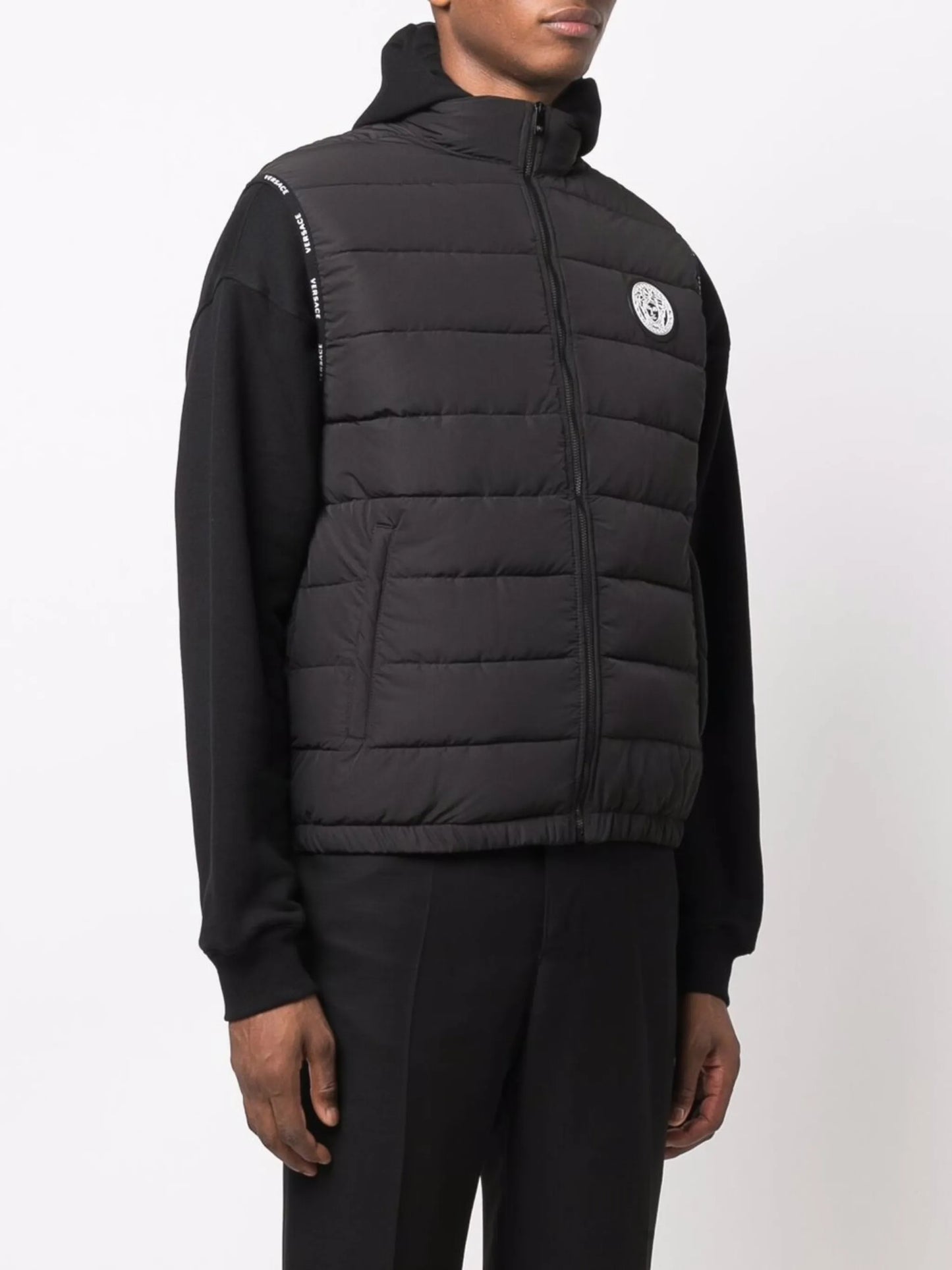 logo-patch padded jacket