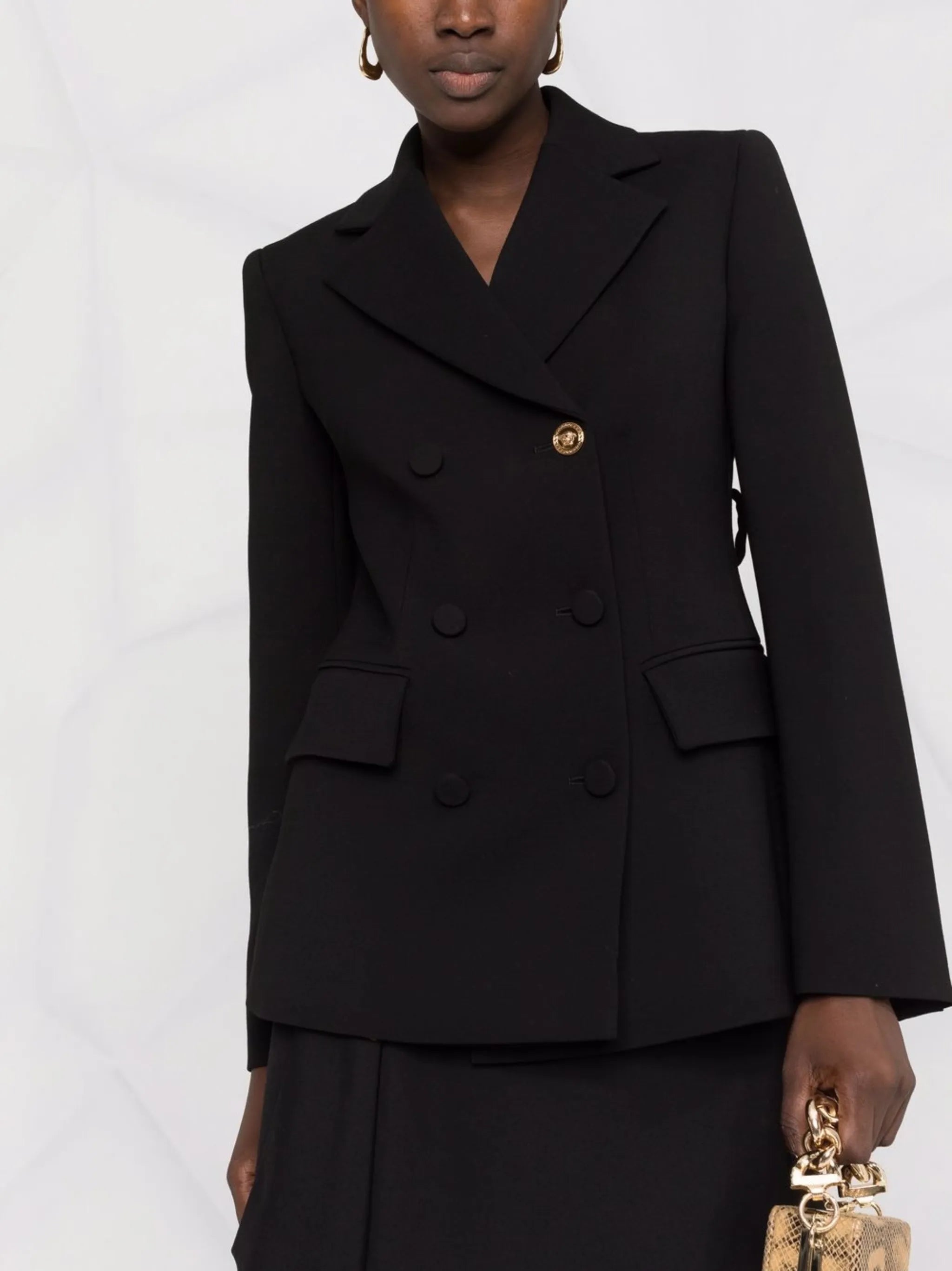 Medusa plaque double-breasted blazer