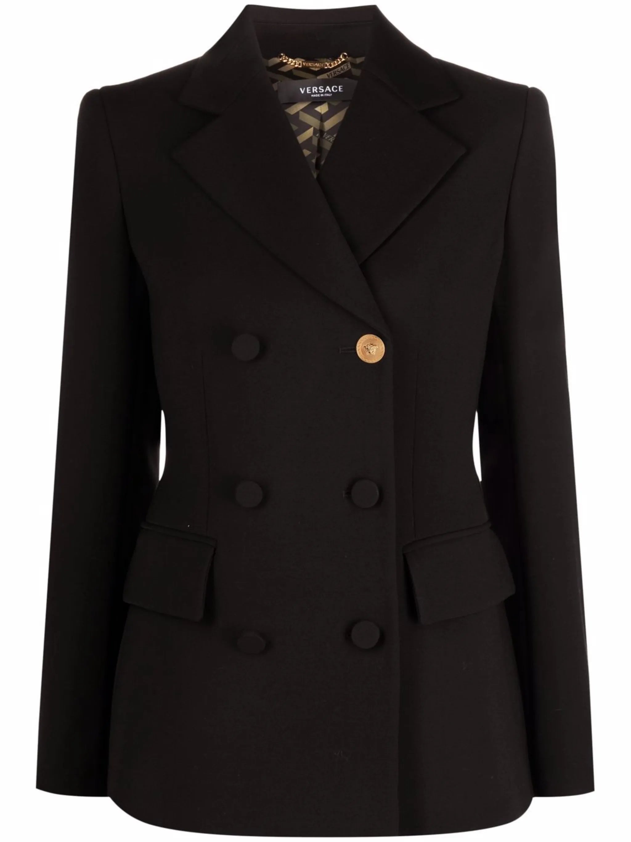 Medusa plaque double-breasted blazer