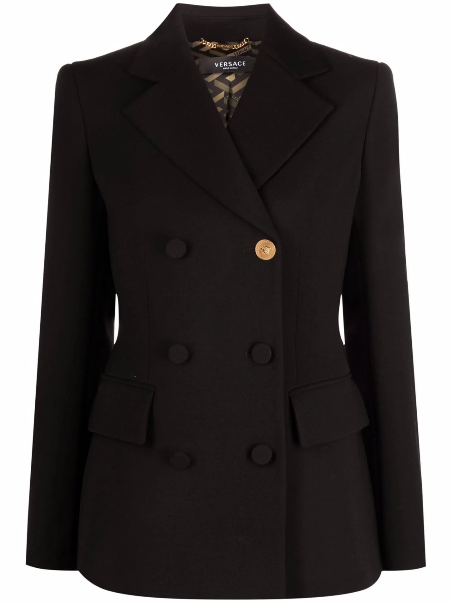 Medusa plaque double-breasted blazer