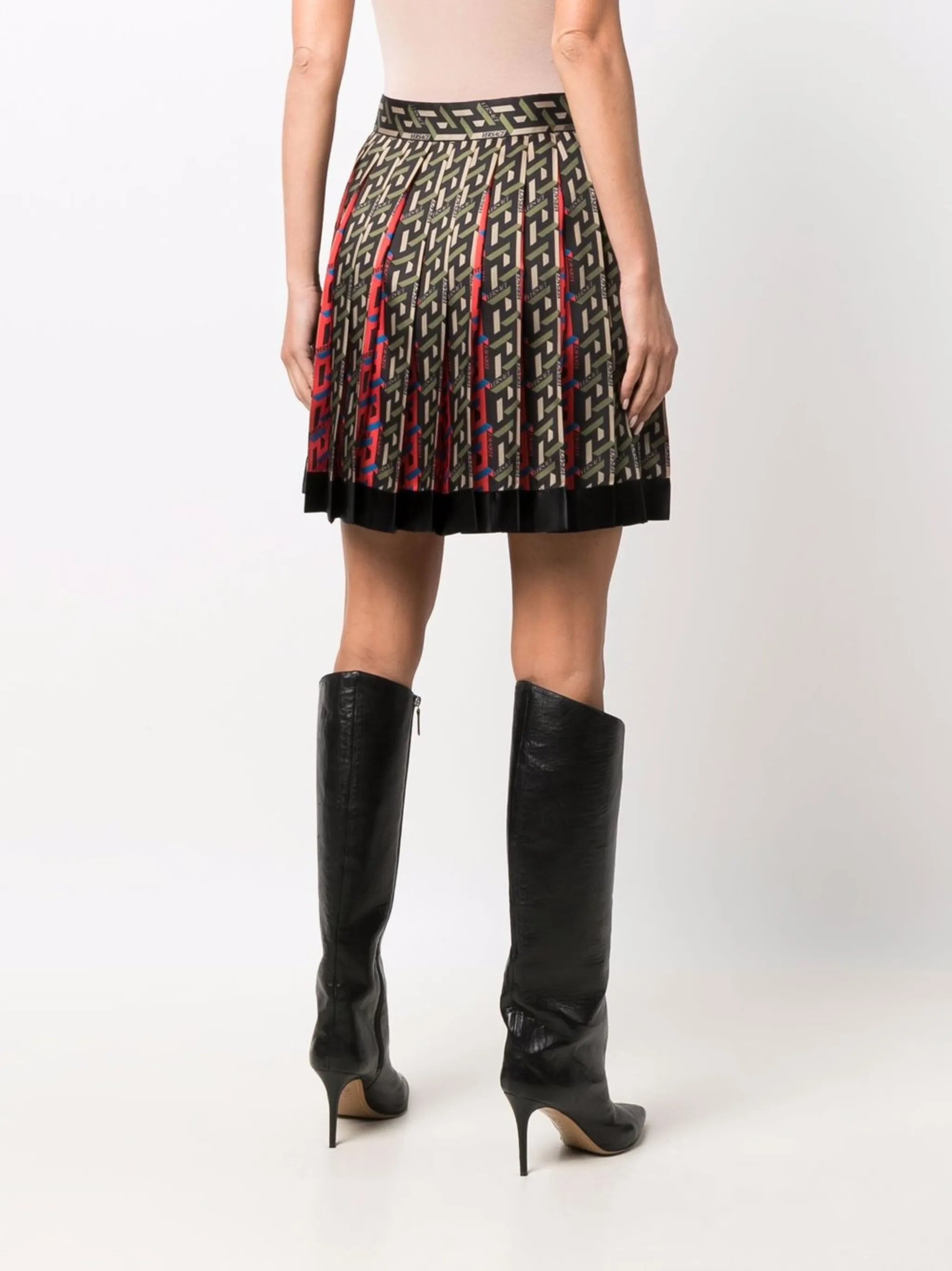 La Greca silk miniskirt