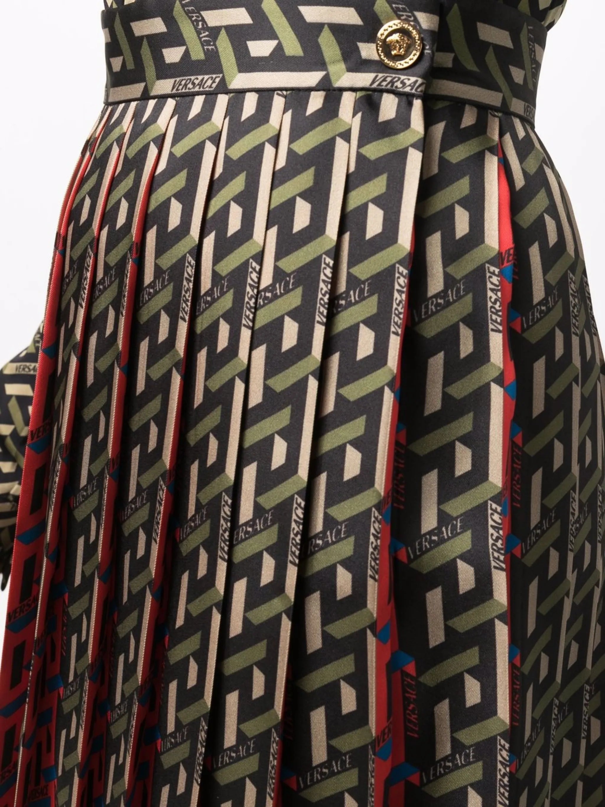 La Greca silk miniskirt