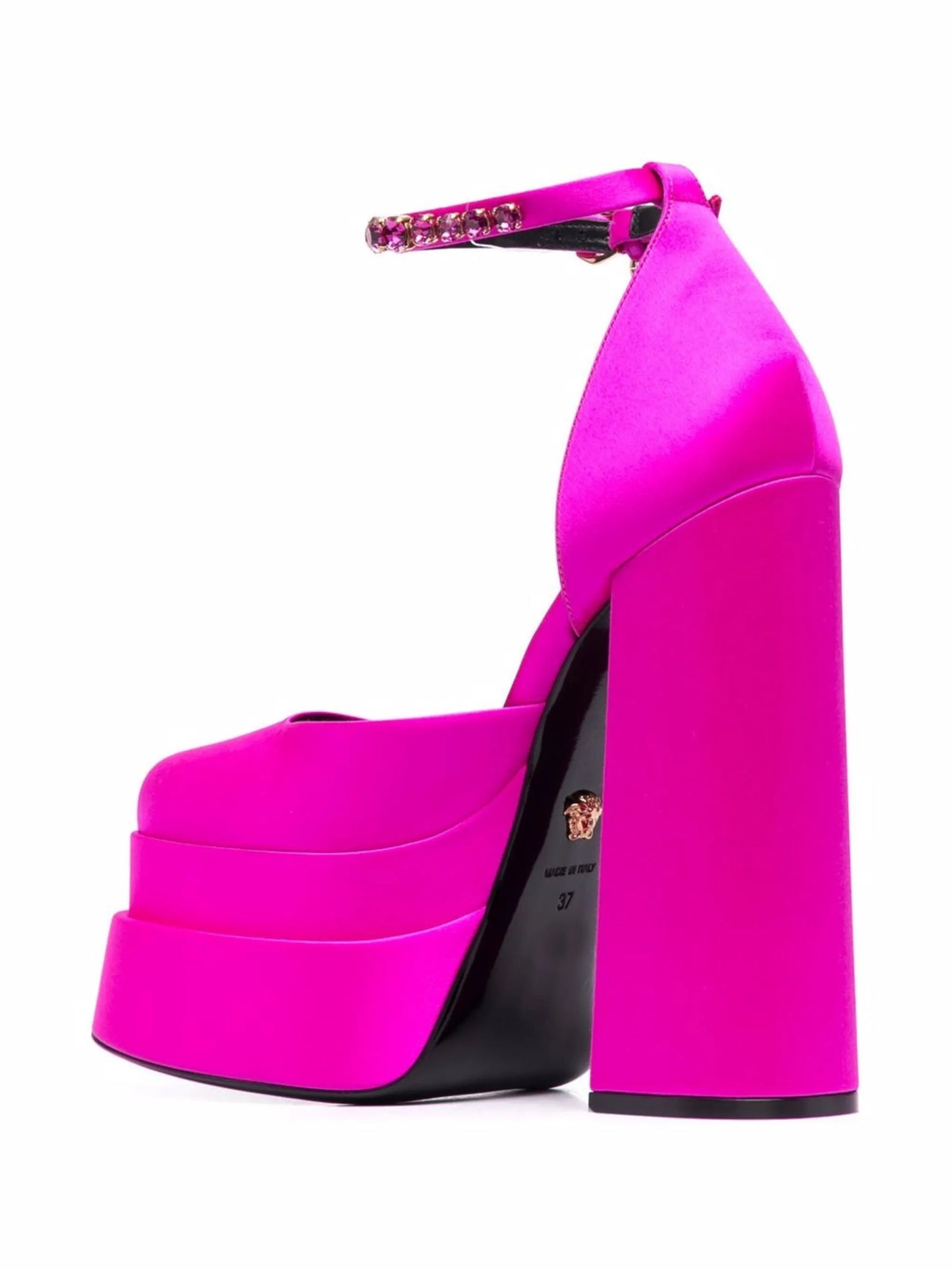 Medusa Head charm platform sandals