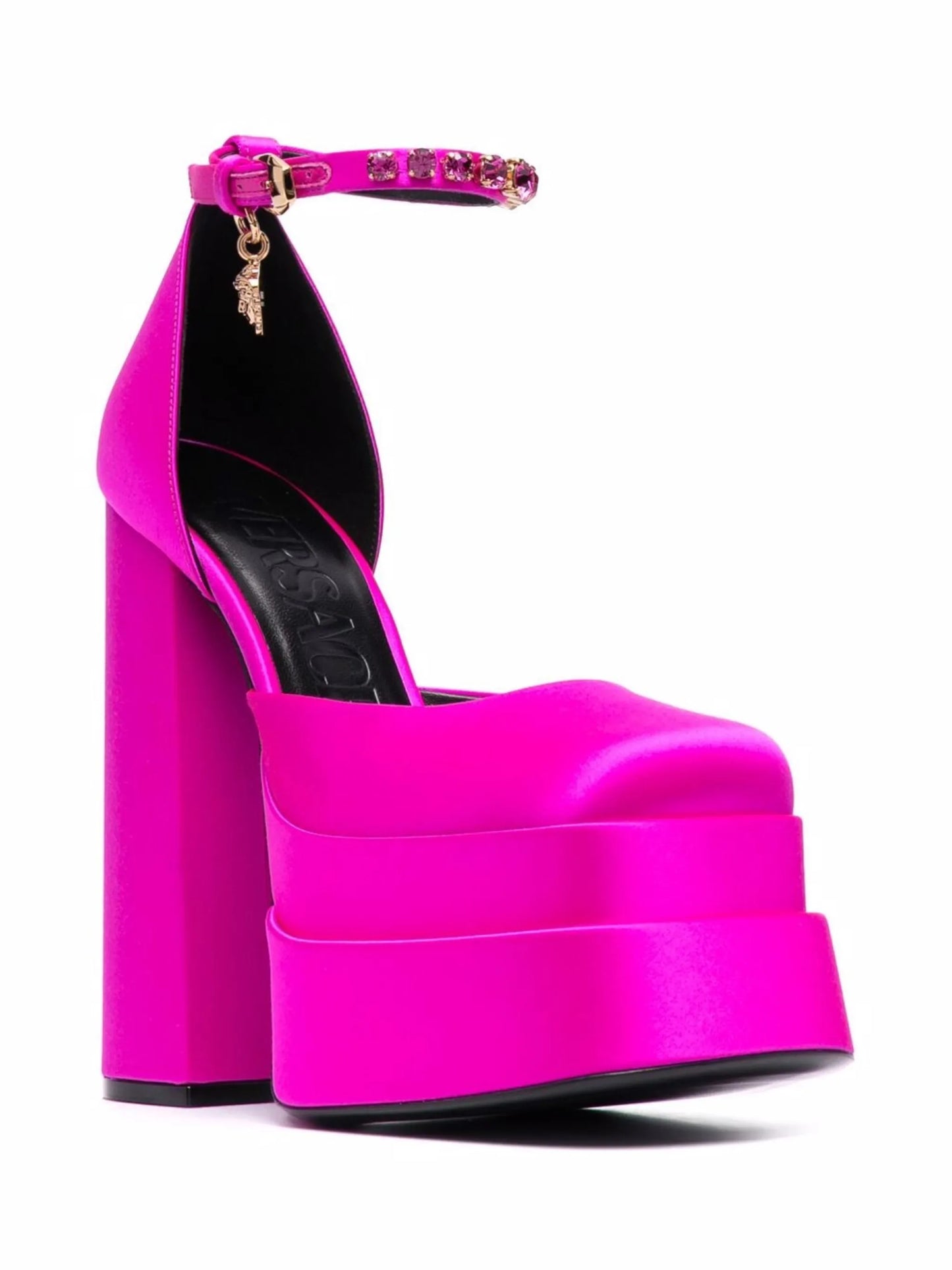 Medusa Head charm platform sandals