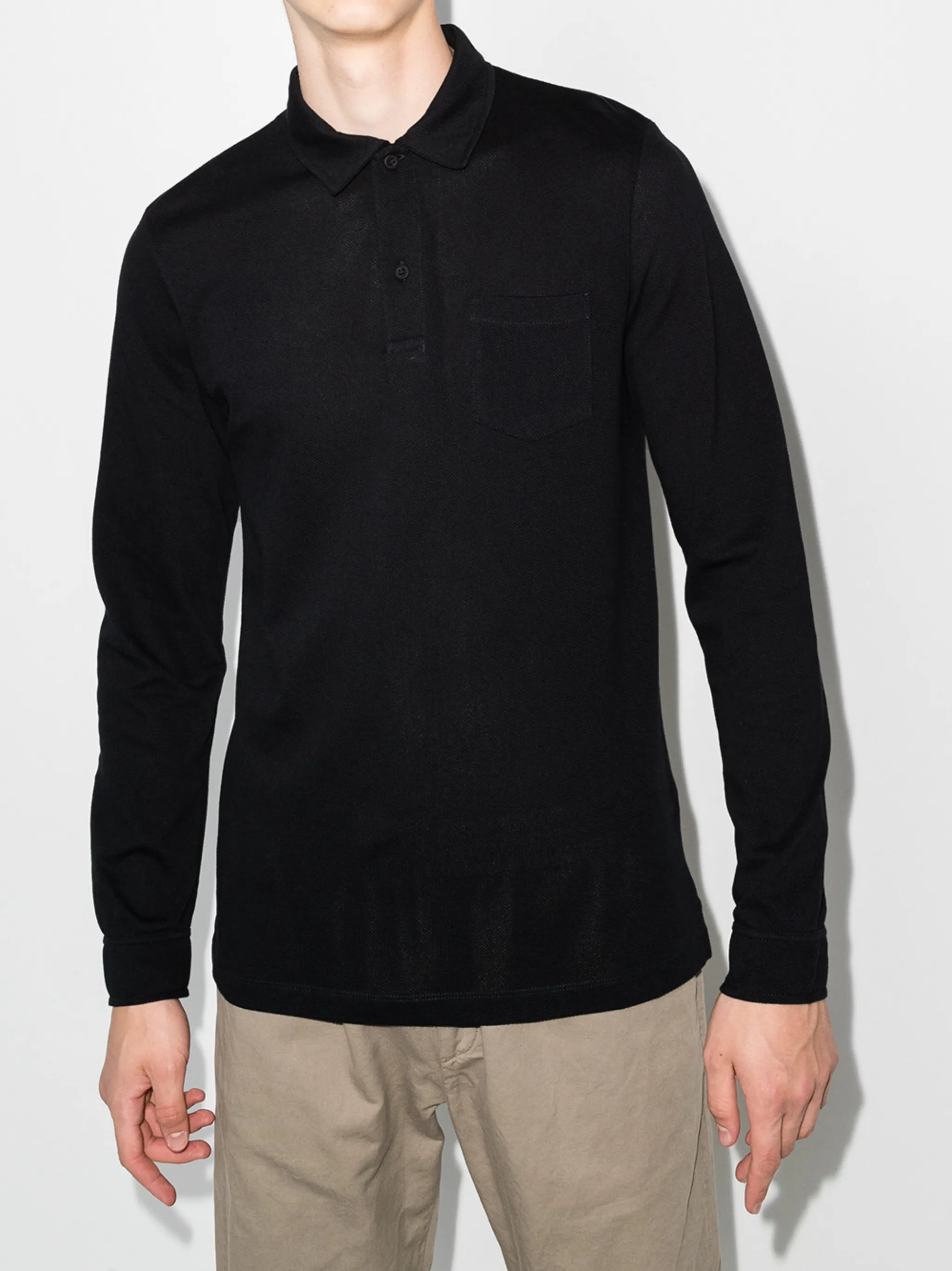 Riviera long-sleeve polo shirt
