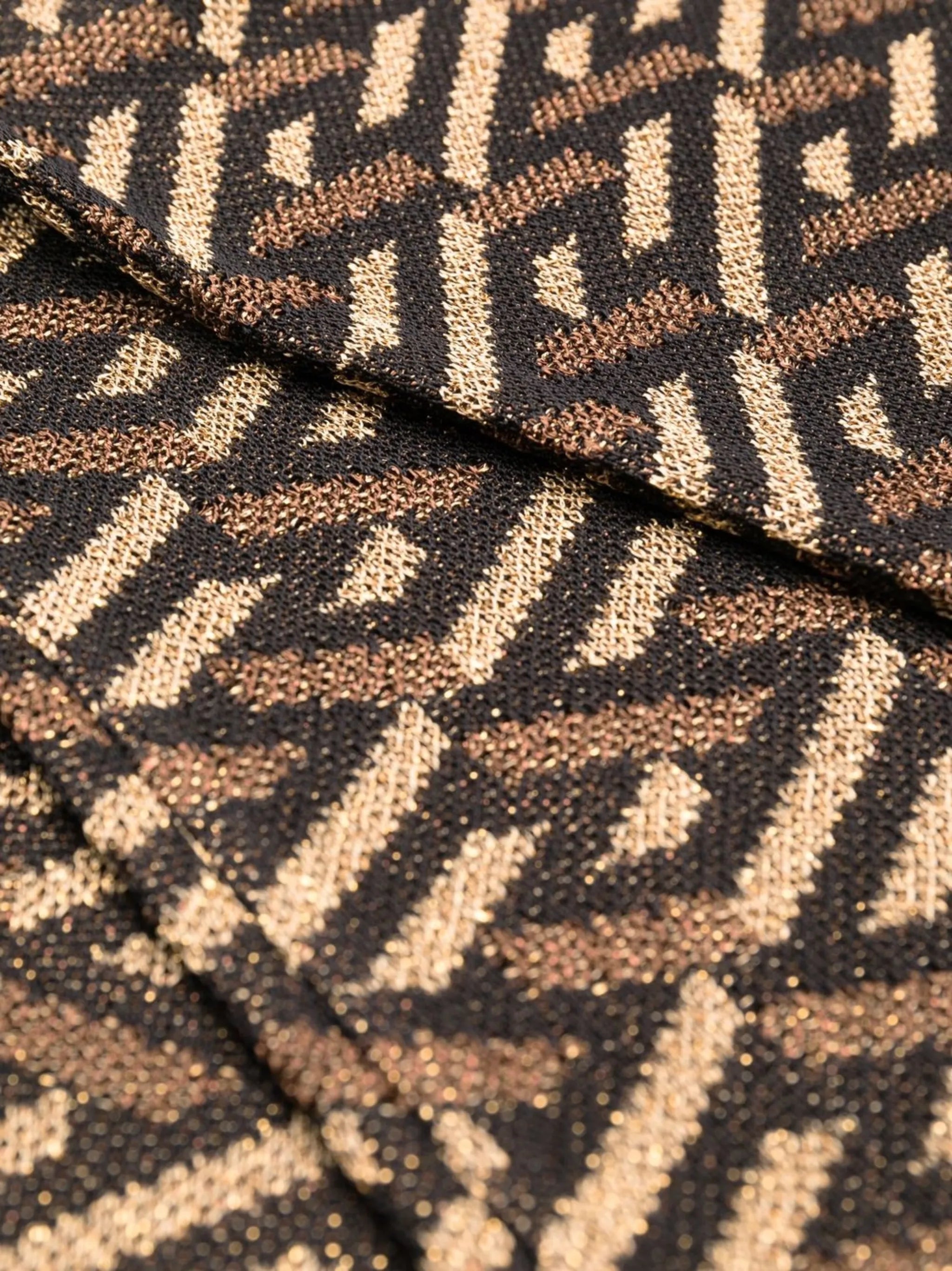 patterned intarsia-knit trousers