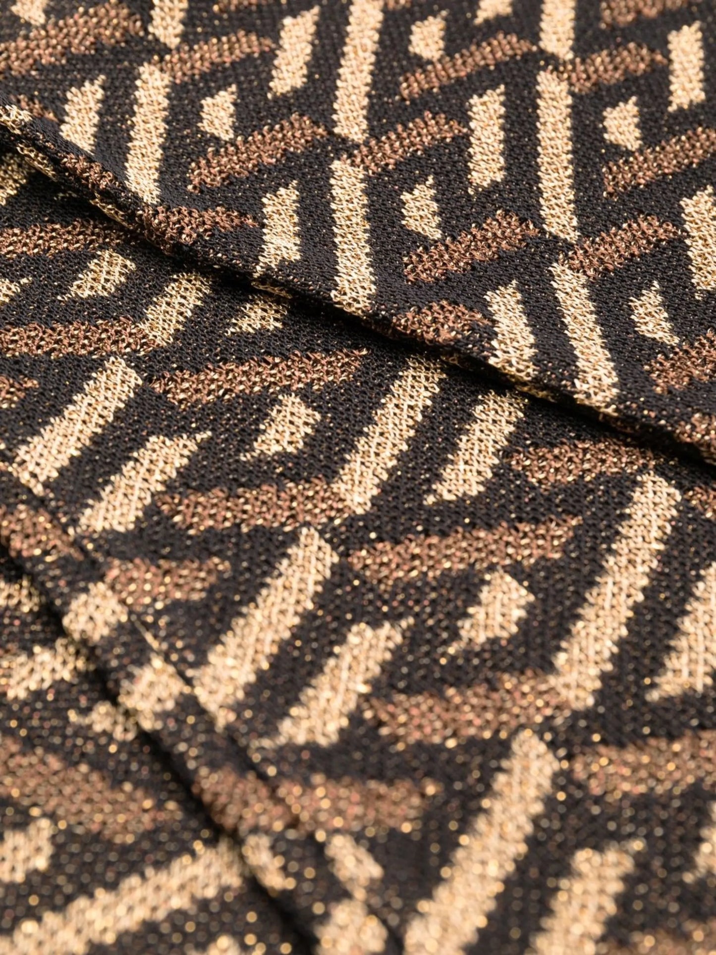 patterned intarsia-knit trousers