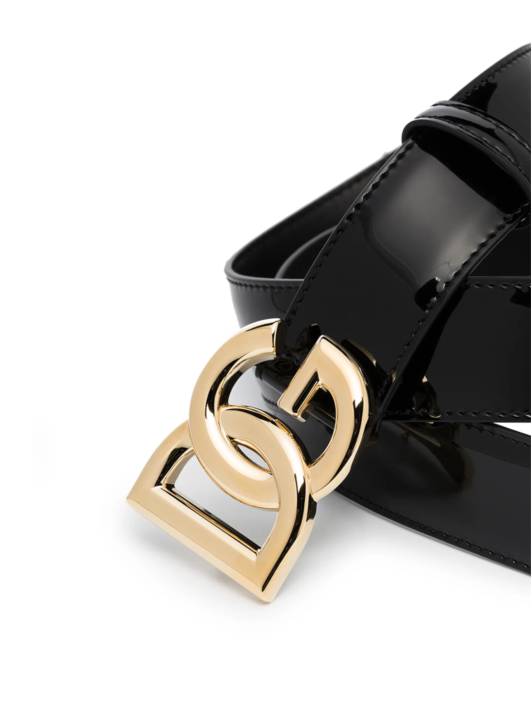 DG logo leather belt